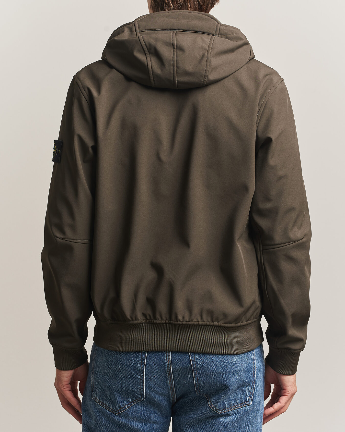 Men | Coats & Jackets | Stone Island | Short Hooded Soft Shell Jacket Coal Grey