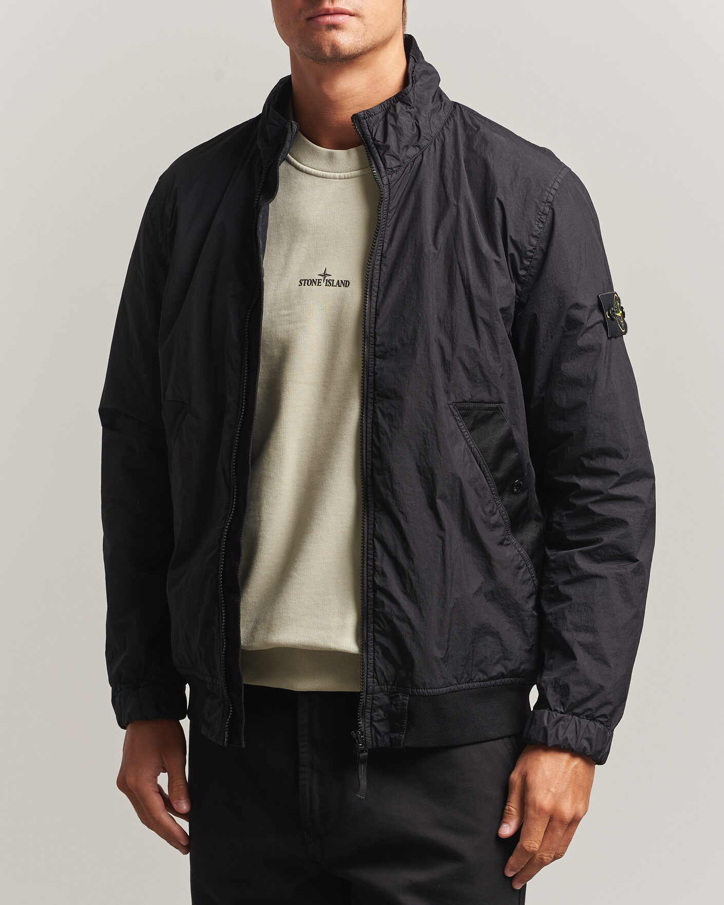 Men | Coats & Jackets | Stone Island | Crinkle Reps Jacket Black