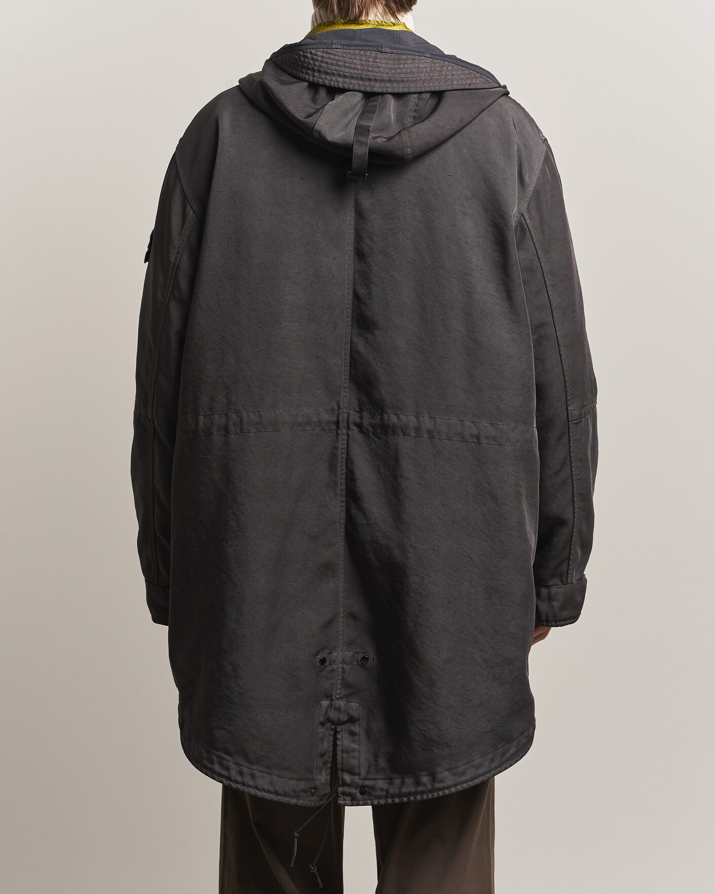 Men | Coats & Jackets | Stone Island | Dense Oxford Nylon TC Fishtail Parka Lead Grey