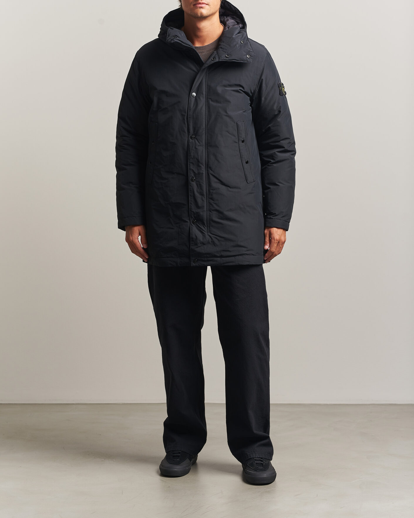 Men | Coats & Jackets | Stone Island | Micro Twill Padded Parka Black