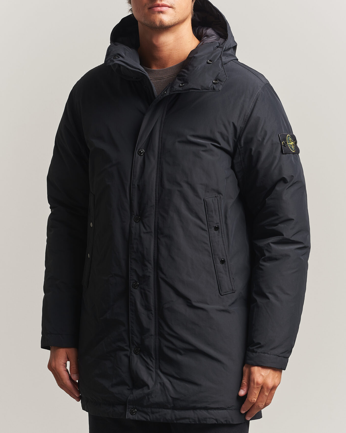 Men | Coats & Jackets | Stone Island | Micro Twill Padded Parka Black