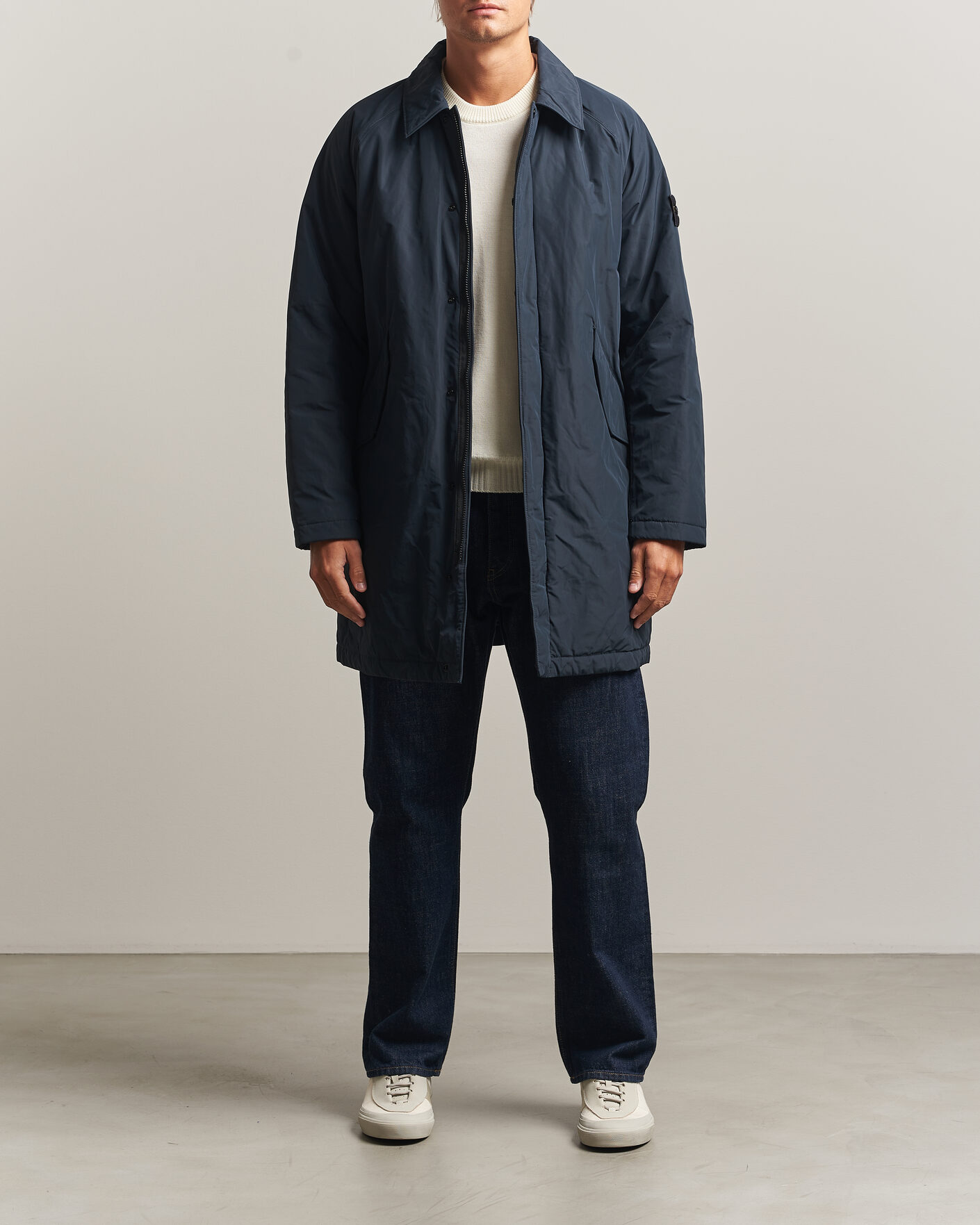 Men | Coats & Jackets | Stone Island | Micro Reps Padded Coat Navy Blue