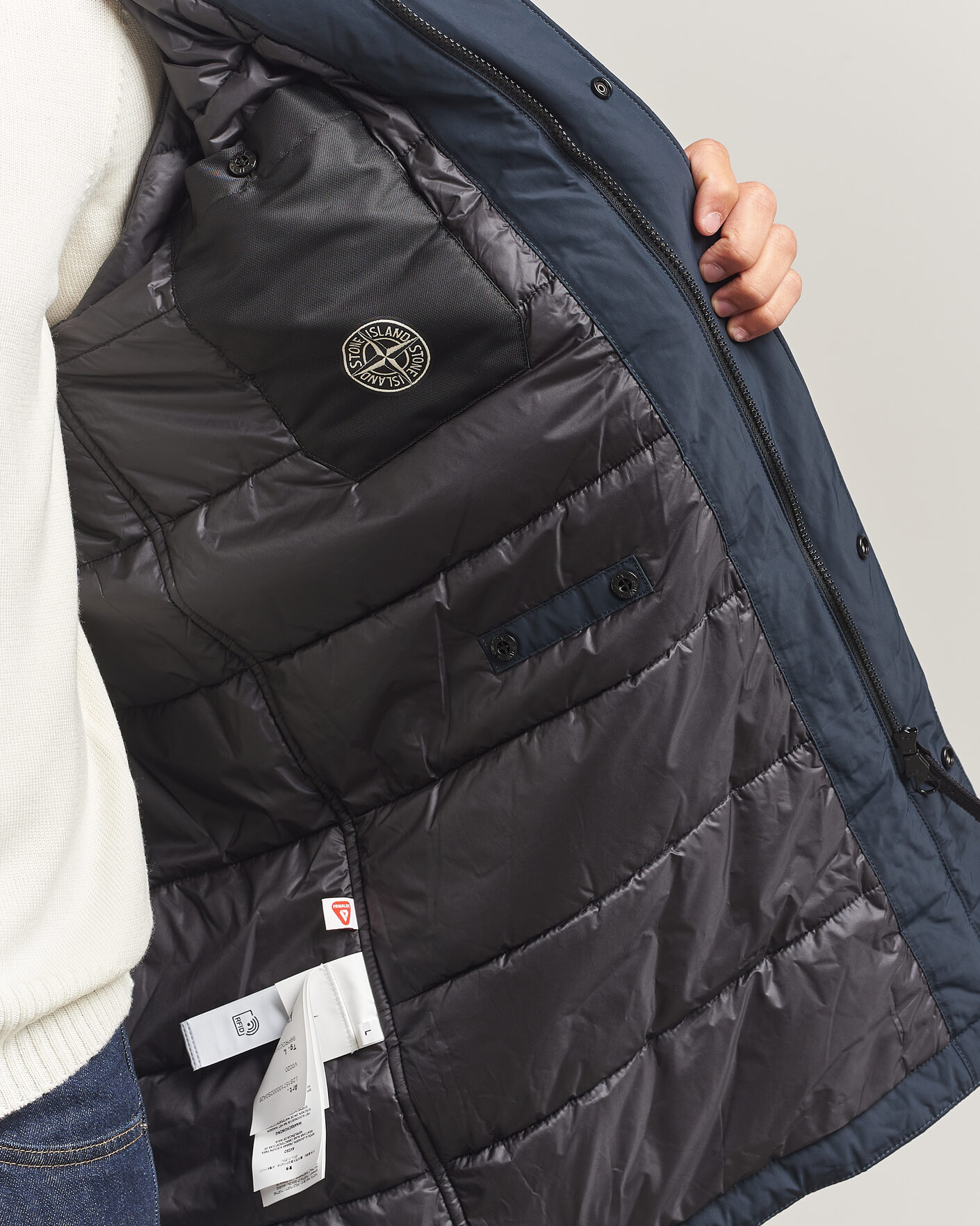 Men | Coats & Jackets | Stone Island | Micro Reps Padded Coat Navy Blue