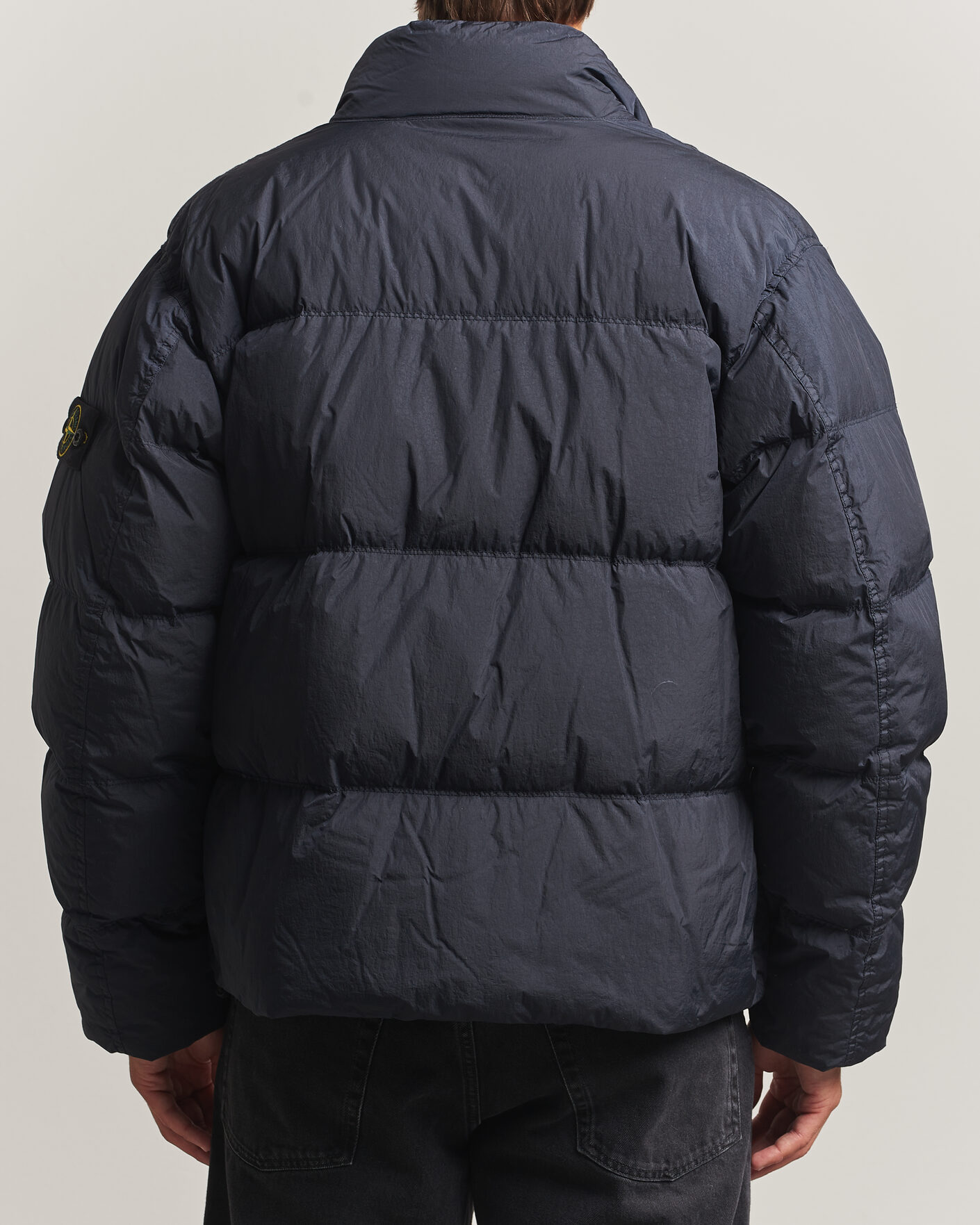 Men | Coats & Jackets | Stone Island | Crinkle Reps Padded Down Jacket Navy Blue