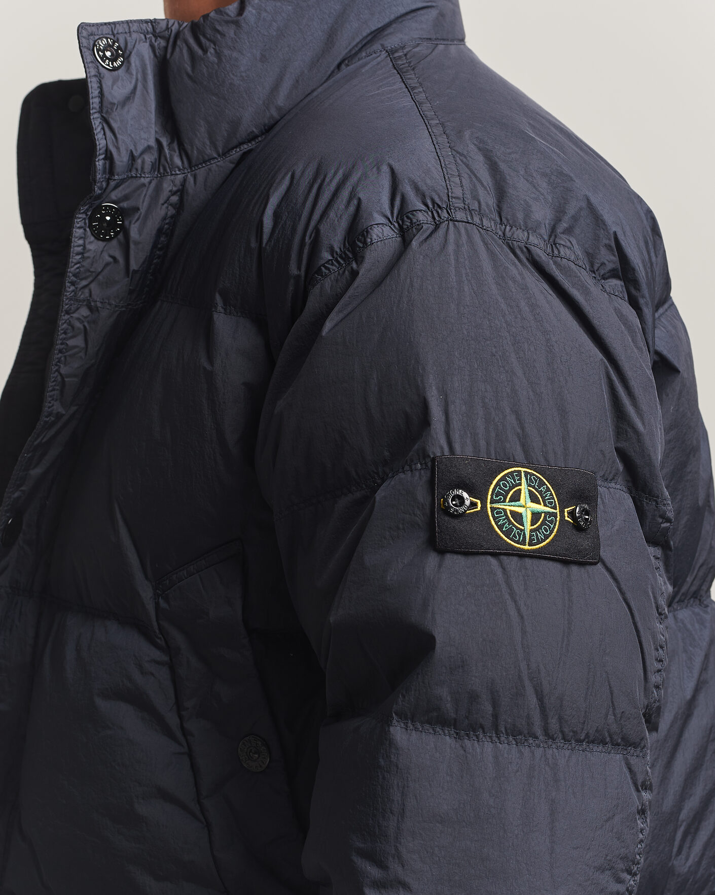 Men | Coats & Jackets | Stone Island | Crinkle Reps Padded Down Jacket Navy Blue