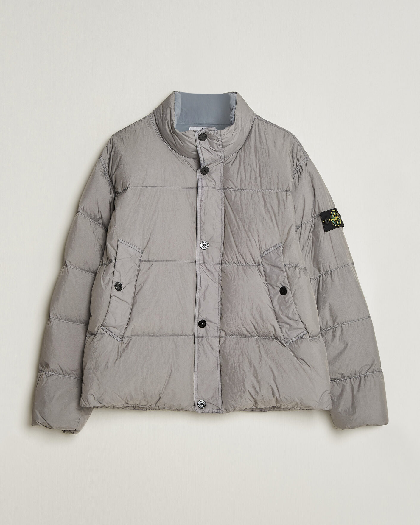 Men | Coats & Jackets | Stone Island | Crinkle Reps Padded Down Jacket Grey