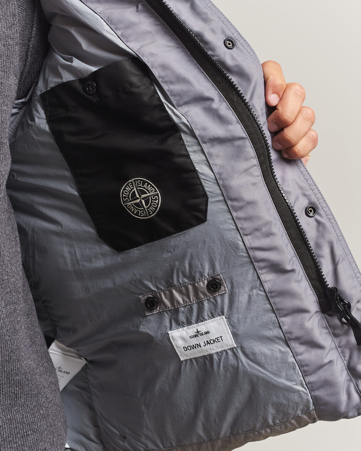 Men | Coats & Jackets | Stone Island | Crinkle Reps Padded Down Jacket Grey