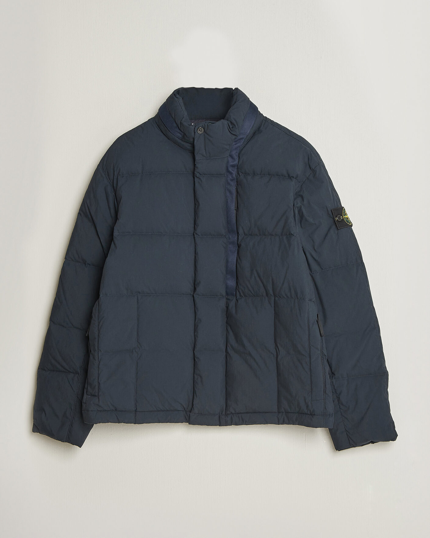 Men | Coats & Jackets | Stone Island | Cotton/Nylon Padded Down Jacket Navy Blue