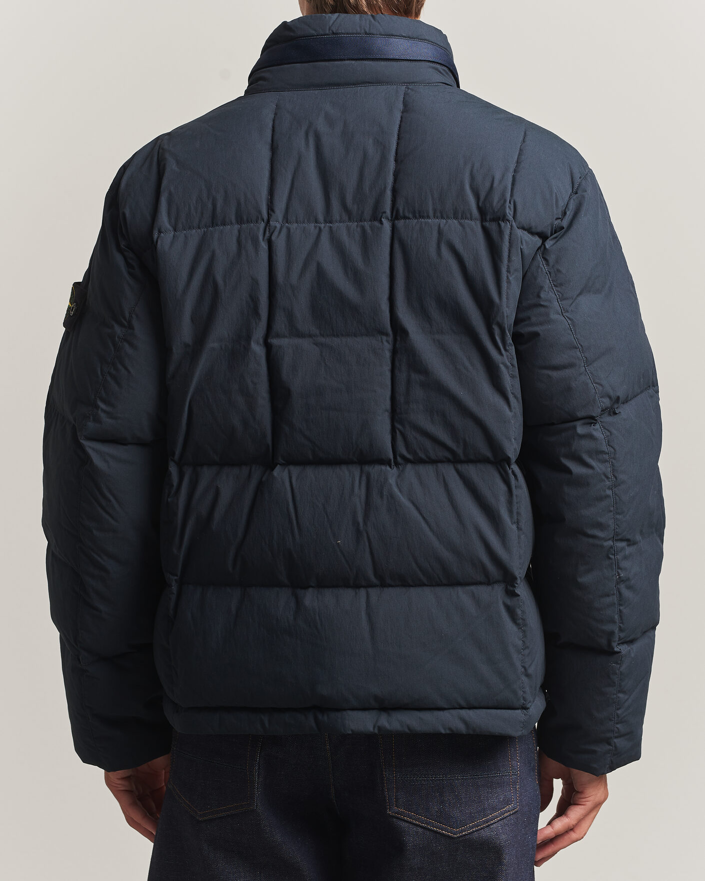 Men | Coats & Jackets | Stone Island | Cotton/Nylon Padded Down Jacket Navy Blue