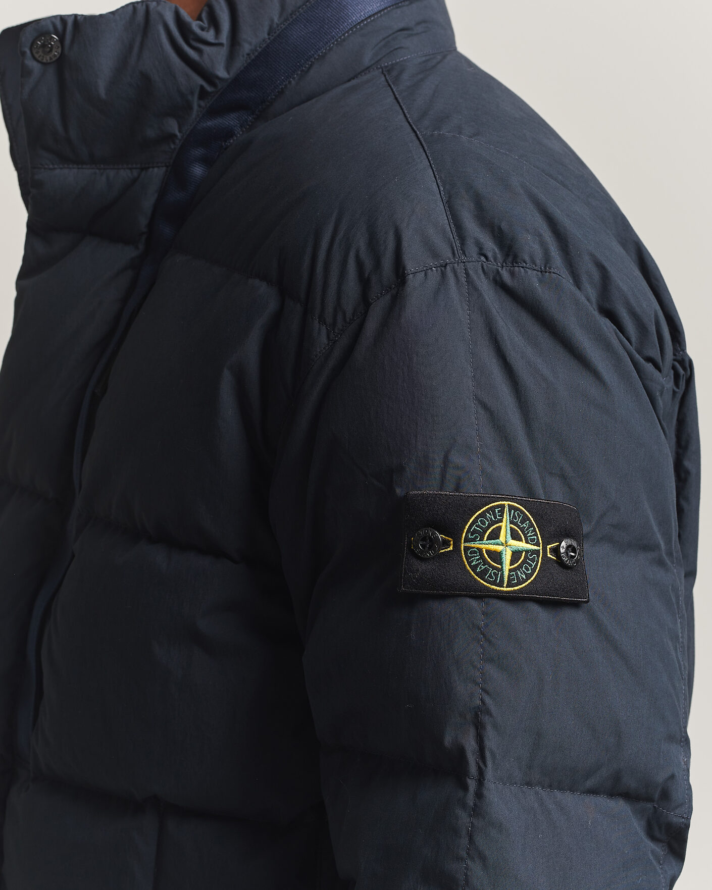 Men | Coats & Jackets | Stone Island | Cotton/Nylon Padded Down Jacket Navy Blue
