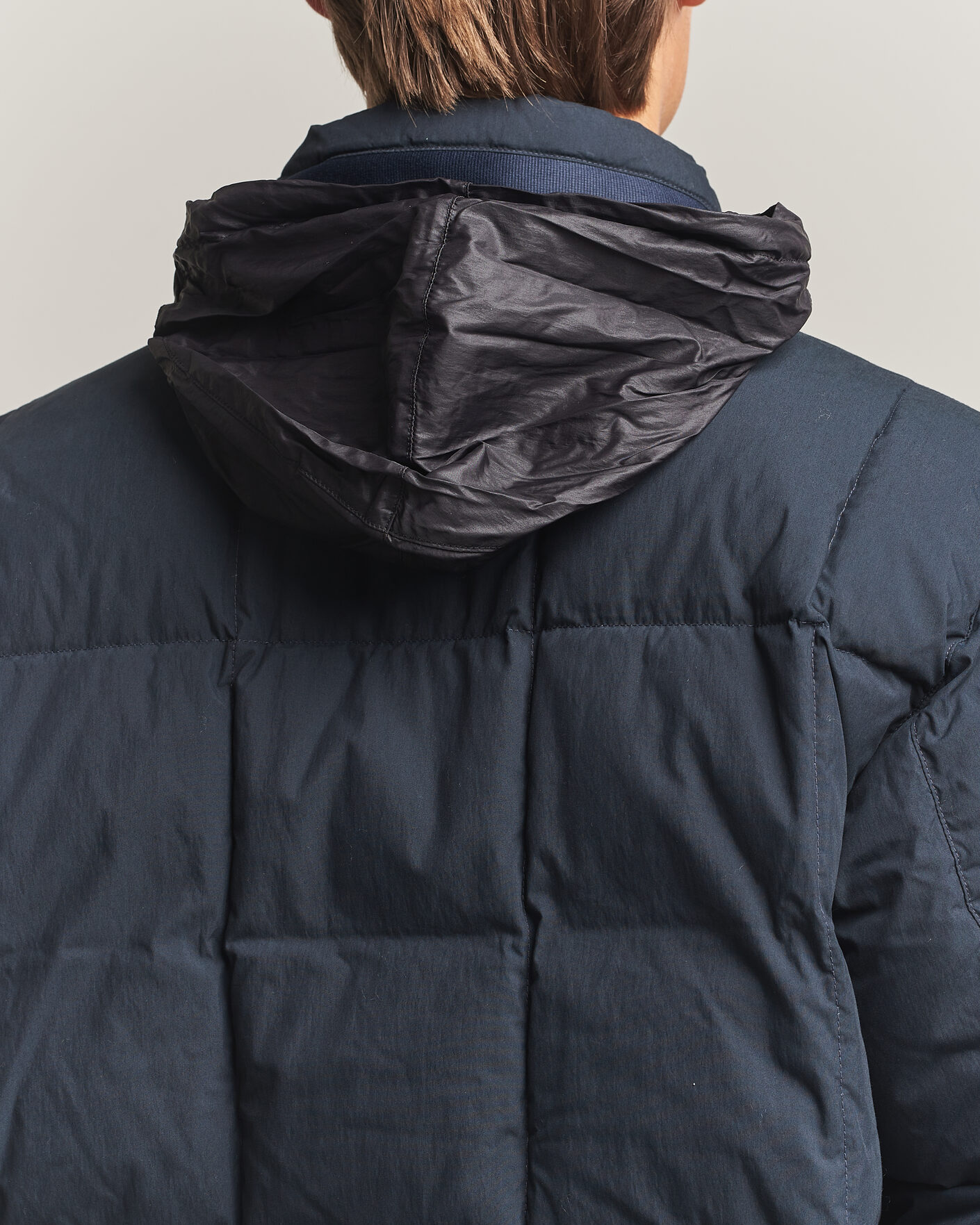 Men | Coats & Jackets | Stone Island | Cotton/Nylon Padded Down Jacket Navy Blue