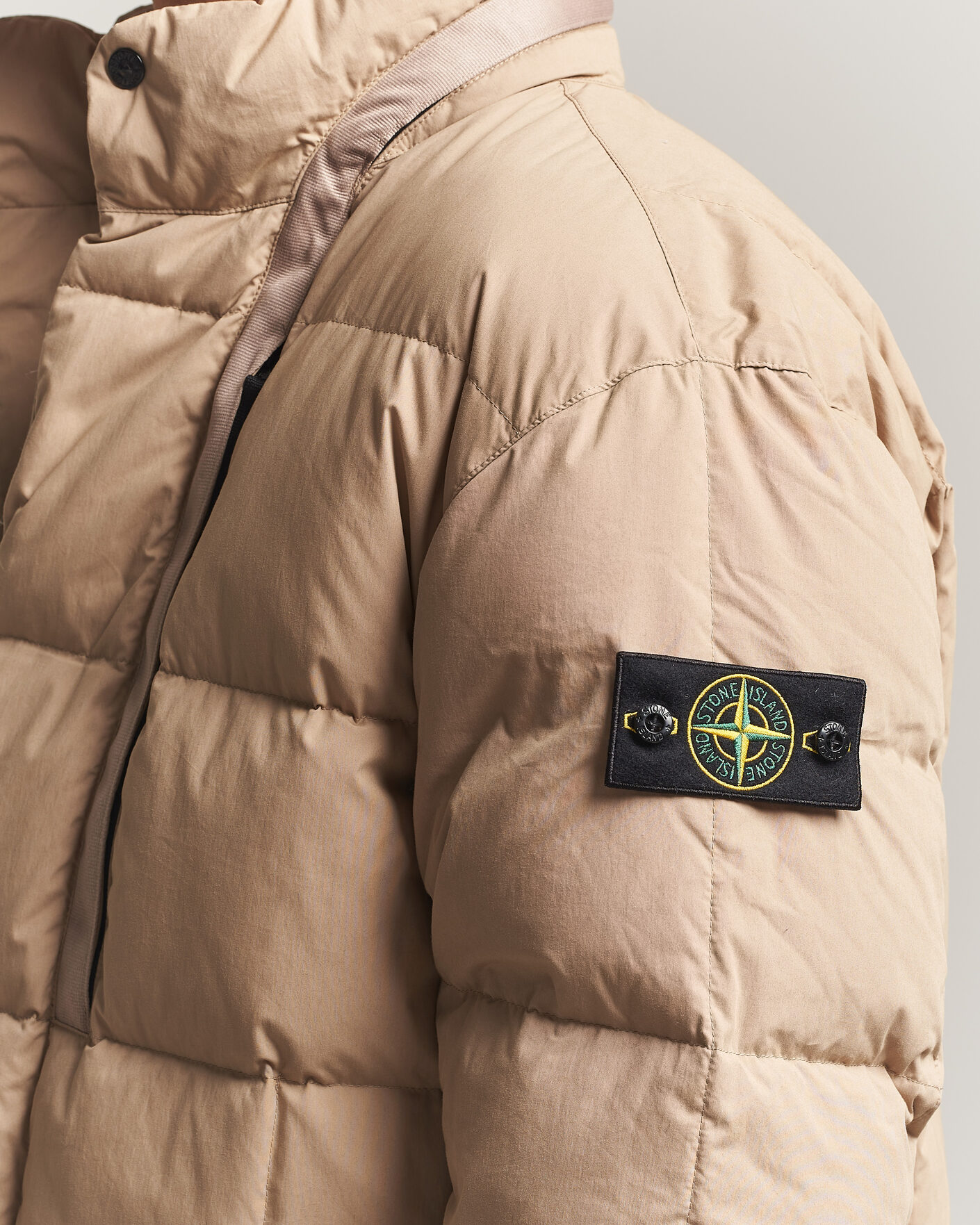 Men | Coats & Jackets | Stone Island | Cotton/Nylon Padded Down Jacket Biscuit