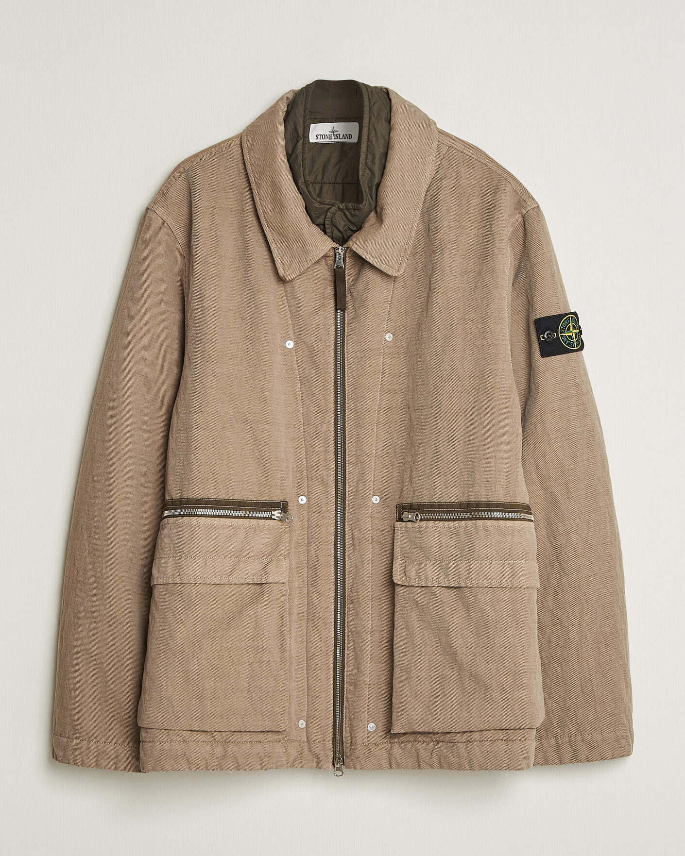Men | Coats & Jackets | Stone Island | Diagonal Cotton/Wool Field Jacket Biscuit