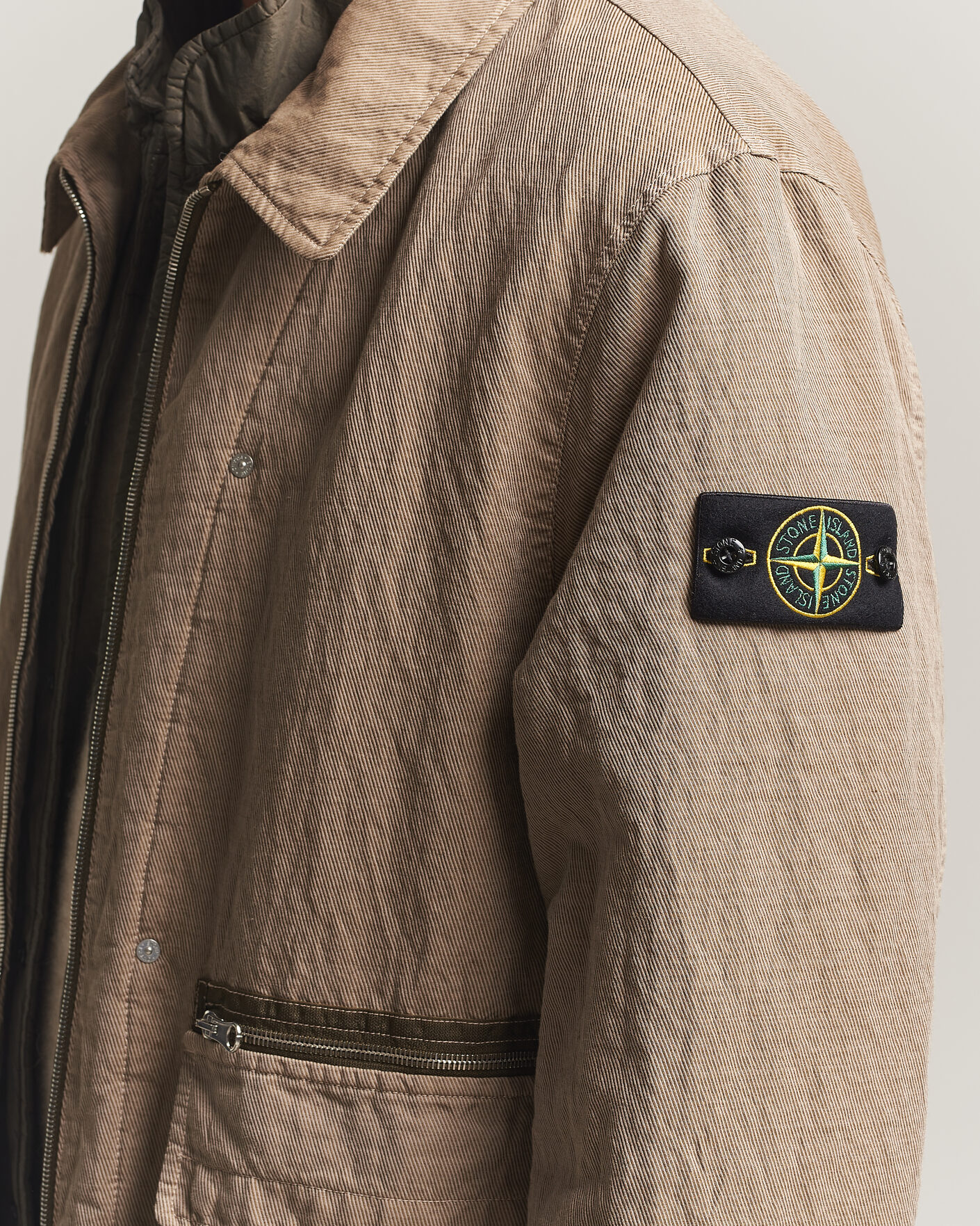 Men | Coats & Jackets | Stone Island | Diagonal Cotton/Wool Field Jacket Biscuit