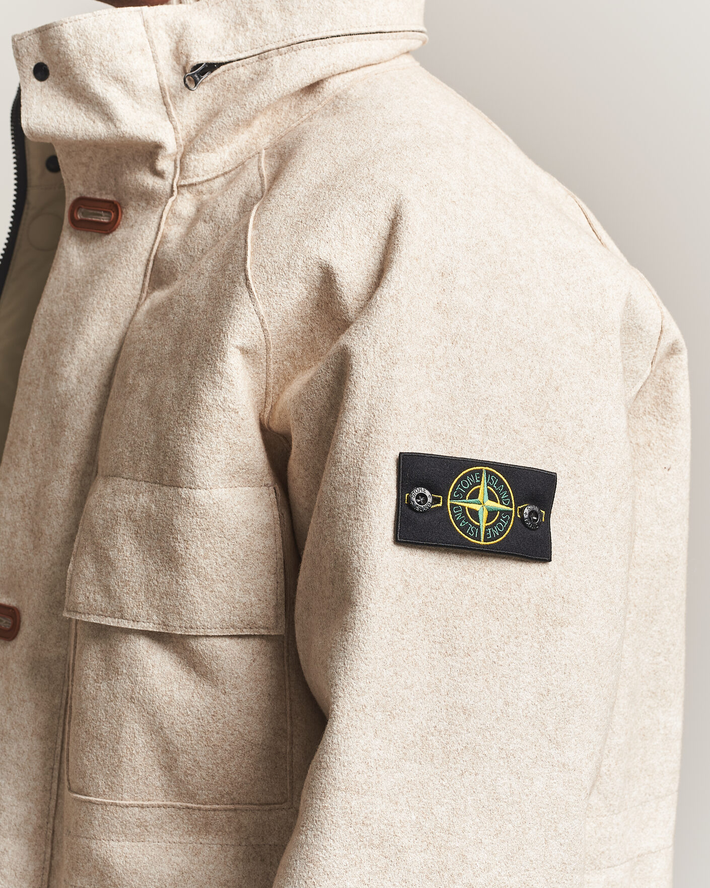 Men | Coats & Jackets | Stone Island | Panno Coagulato Coat Biscuit