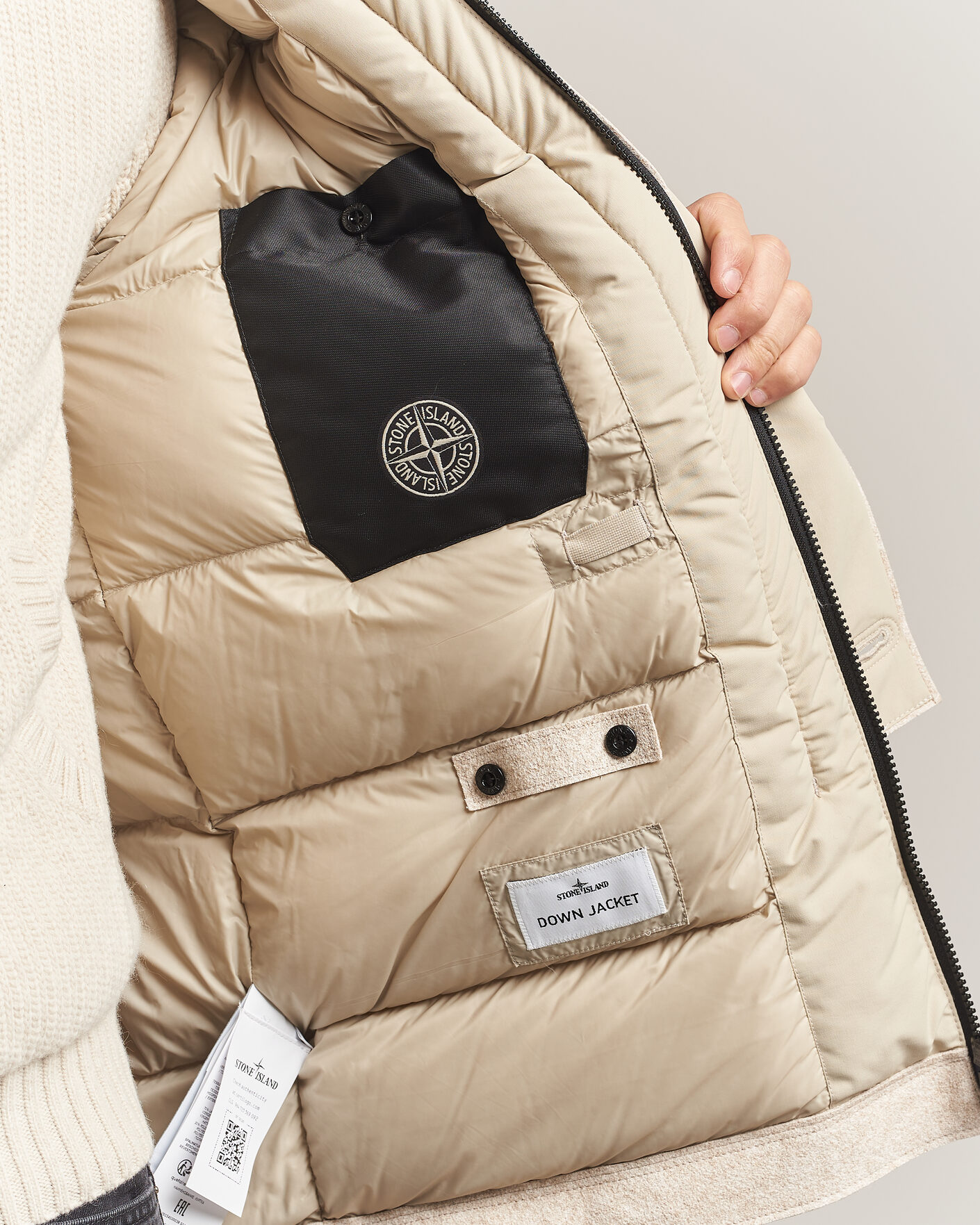 Men | Coats & Jackets | Stone Island | Panno Coagulato Coat Biscuit
