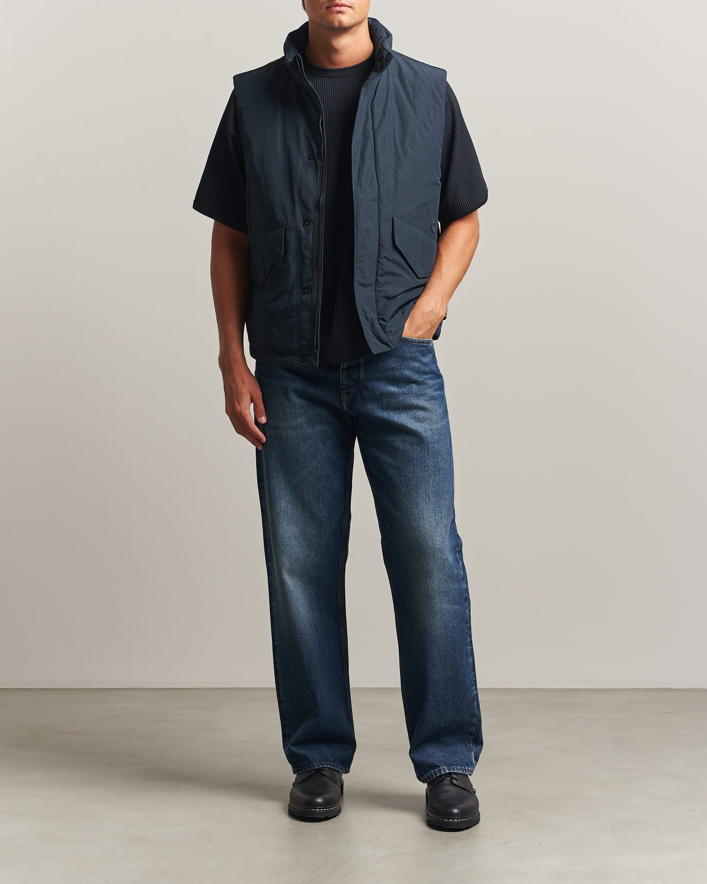 Men | Gilets | Stone Island | Micro Twill Padded Vest Navy Blue