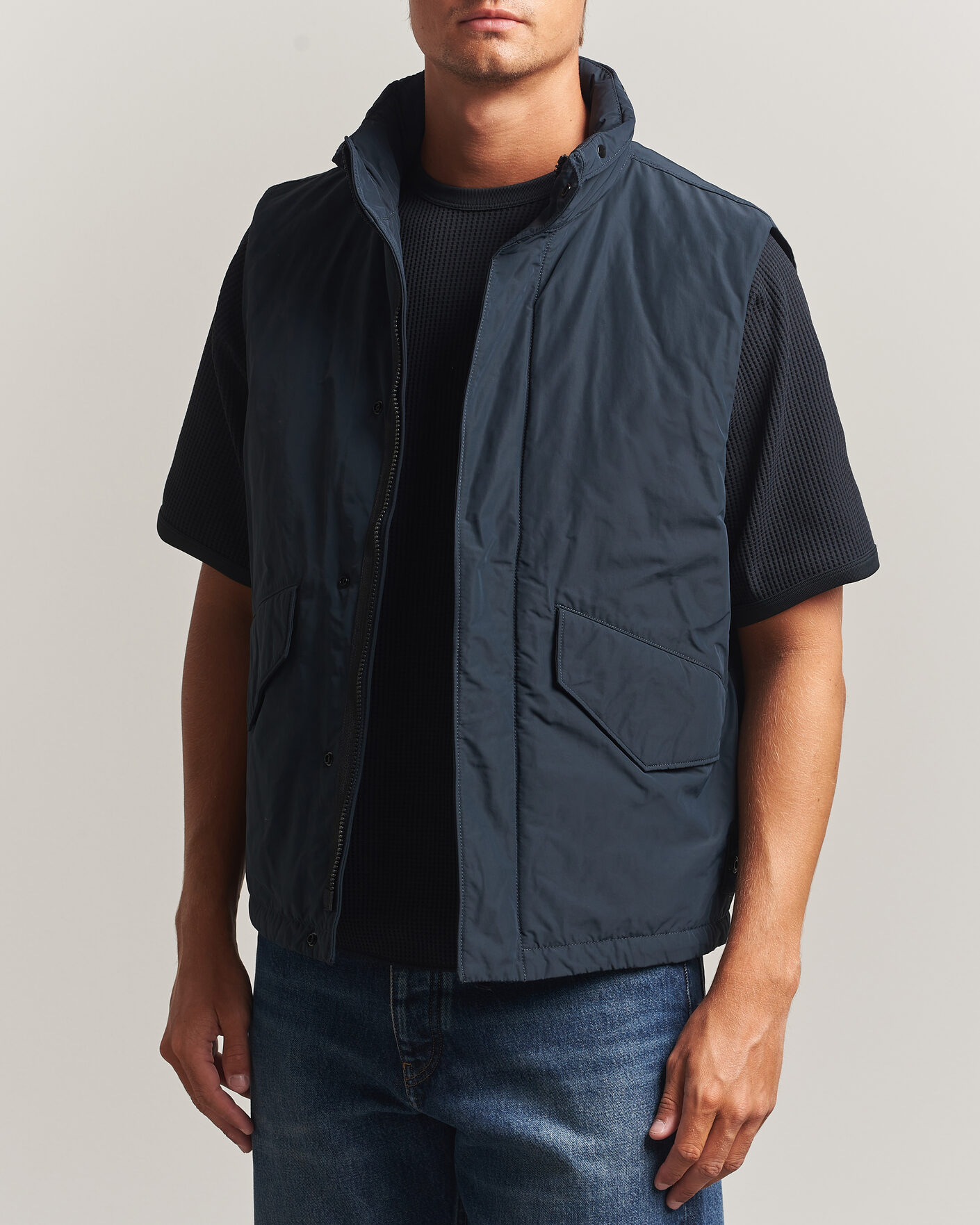 Men | Gilets | Stone Island | Micro Twill Padded Vest Navy Blue