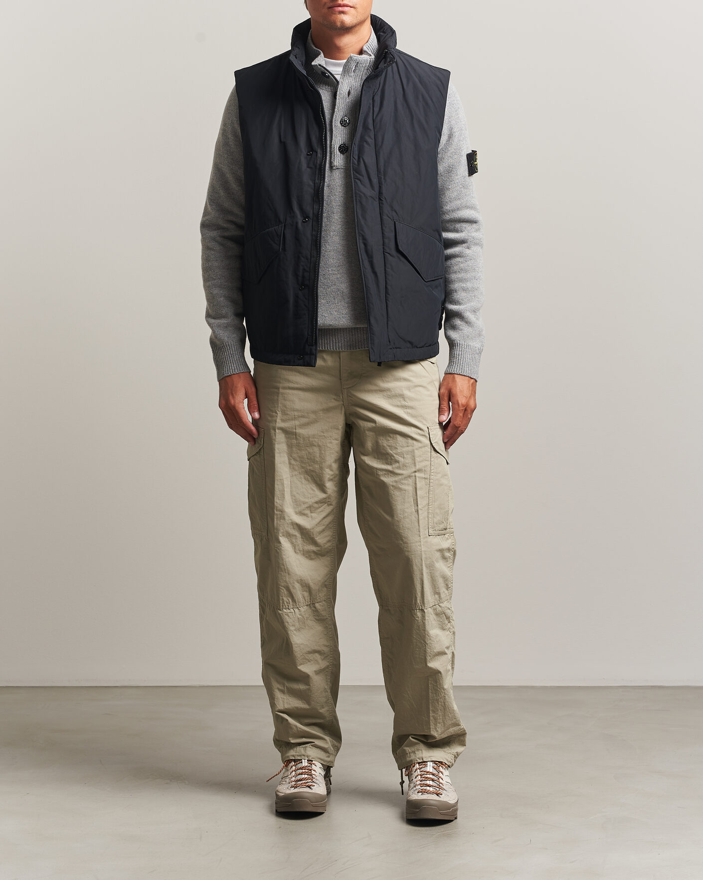 Men | Gilets | Stone Island | Micro Twill Padded Vest Black