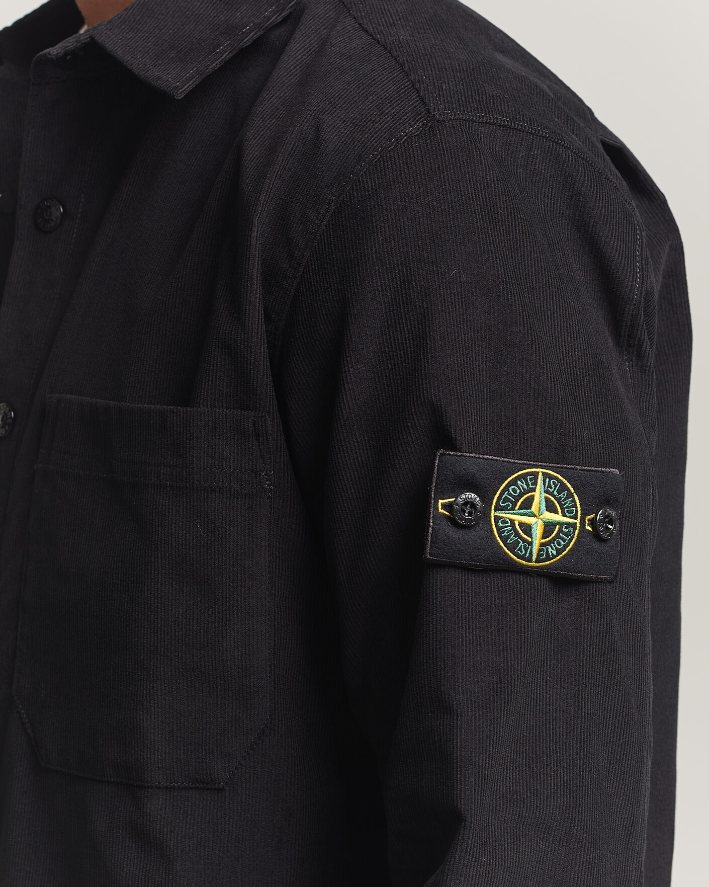 Men | Shirts | Stone Island | Micro Cord Overshirt Black