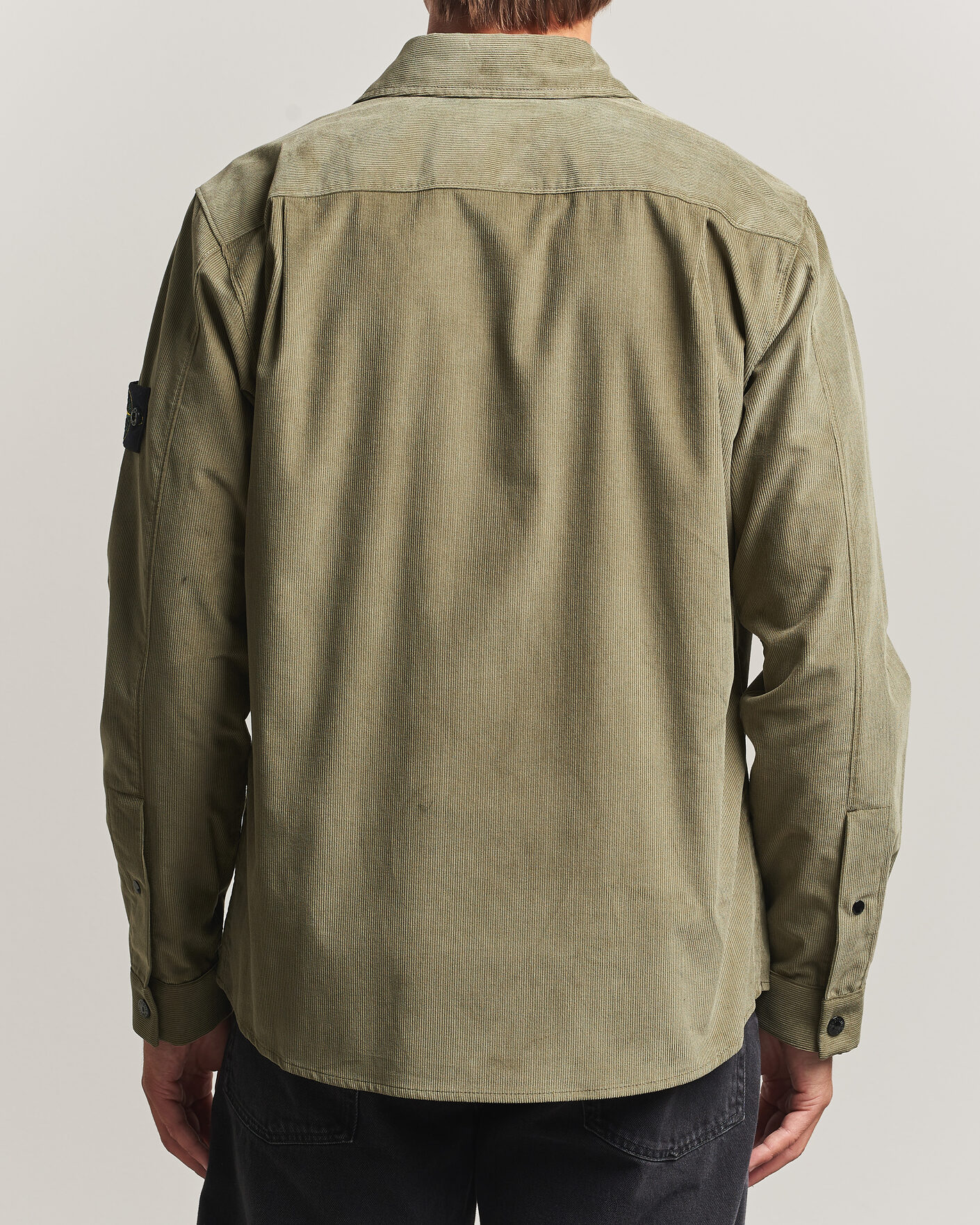 Men | Shirts | Stone Island | Micro Cord Overshirt Miltary Green