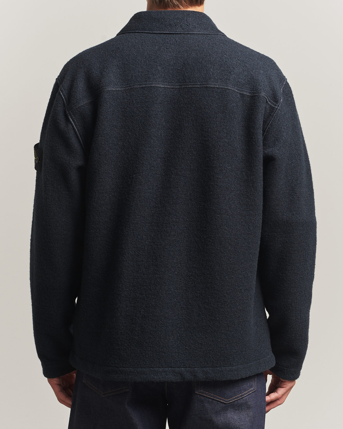 Men | Shirts | Stone Island | Micro Bouclé Overshirt Navy Blue