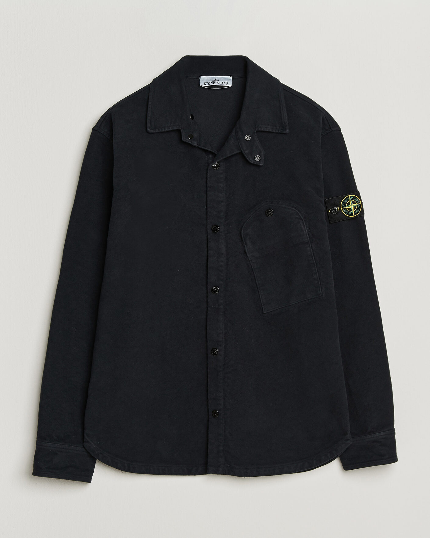 Men | Shirts | Stone Island | Cotton Moleskin Overshirt Navy Blue