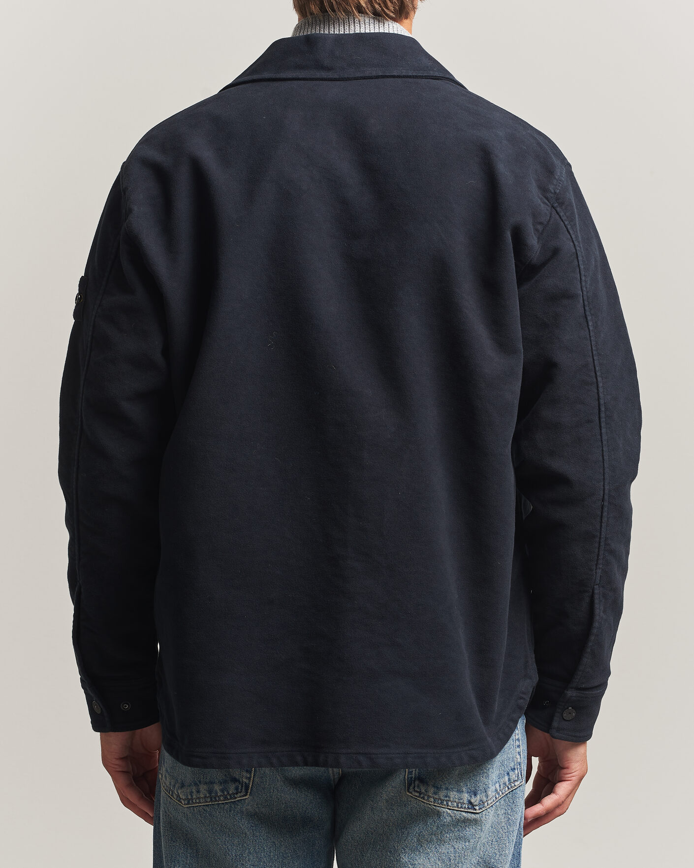 Men | Shirts | Stone Island | Cotton Moleskin Overshirt Navy Blue