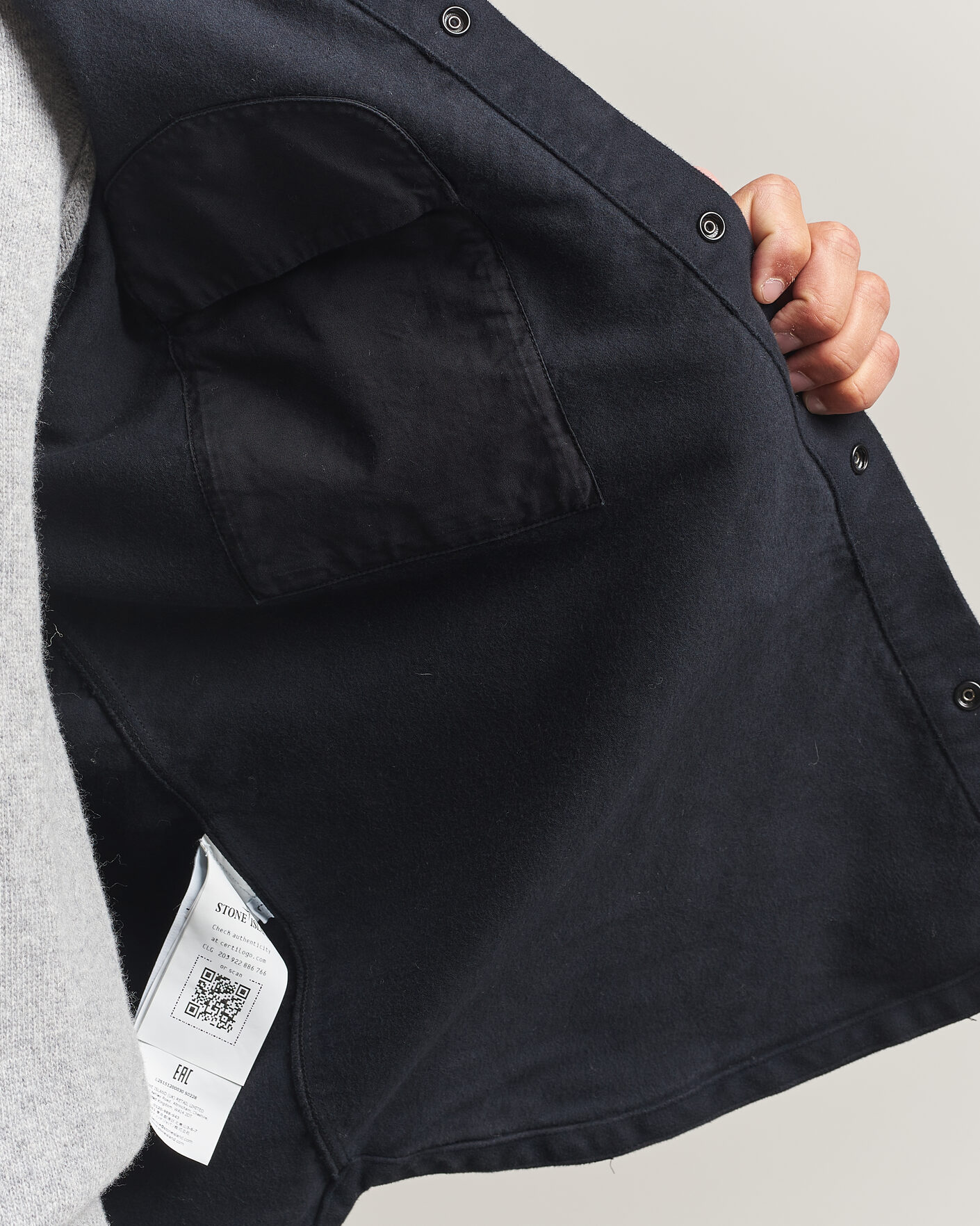 Men | Shirts | Stone Island | Cotton Moleskin Overshirt Navy Blue