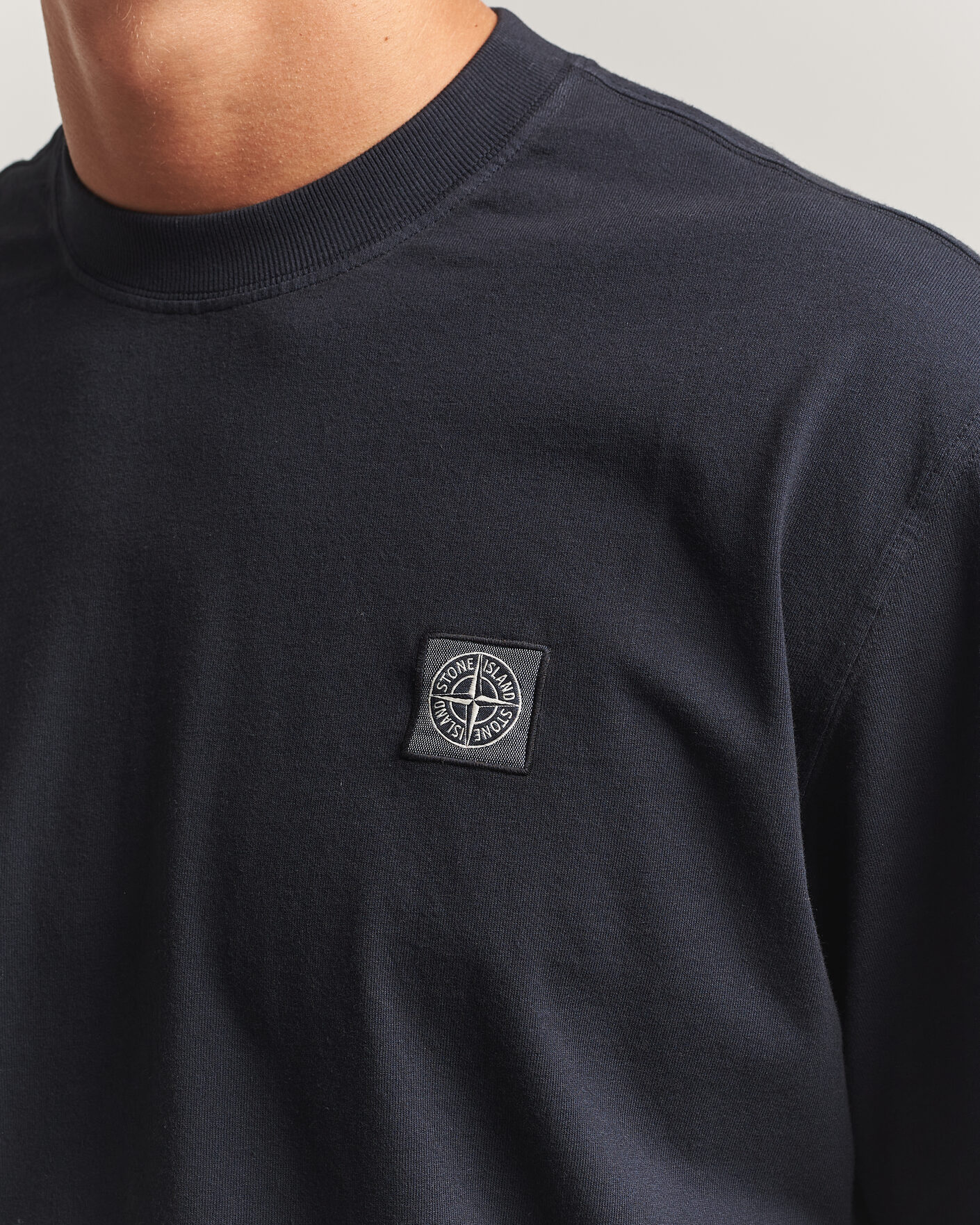 Men | T-Shirts | Stone Island | Combed Organic Cotton T-Shirt Navy Blue