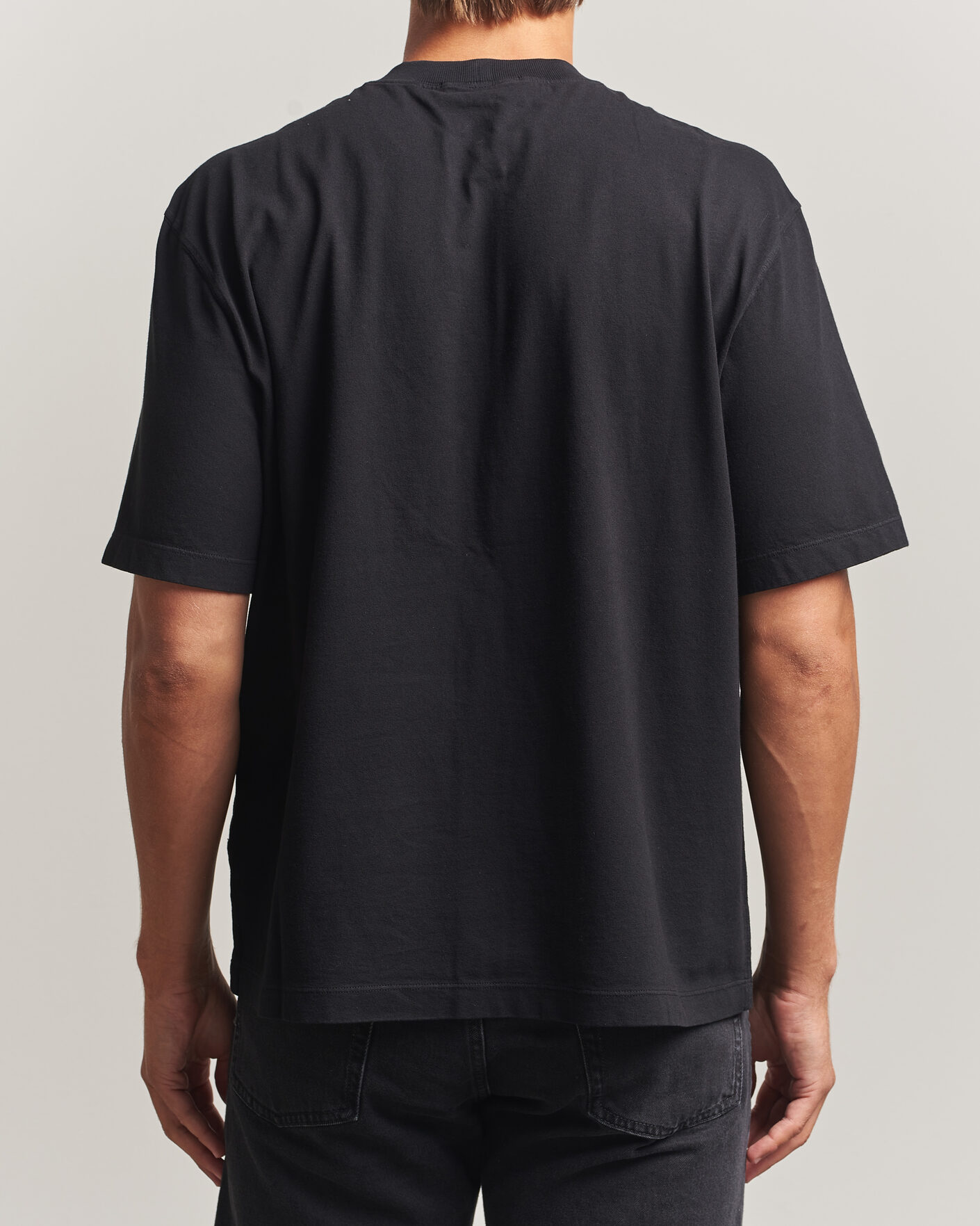 Men | T-Shirts | Stone Island | Combed Organic Cotton T-Shirt Black
