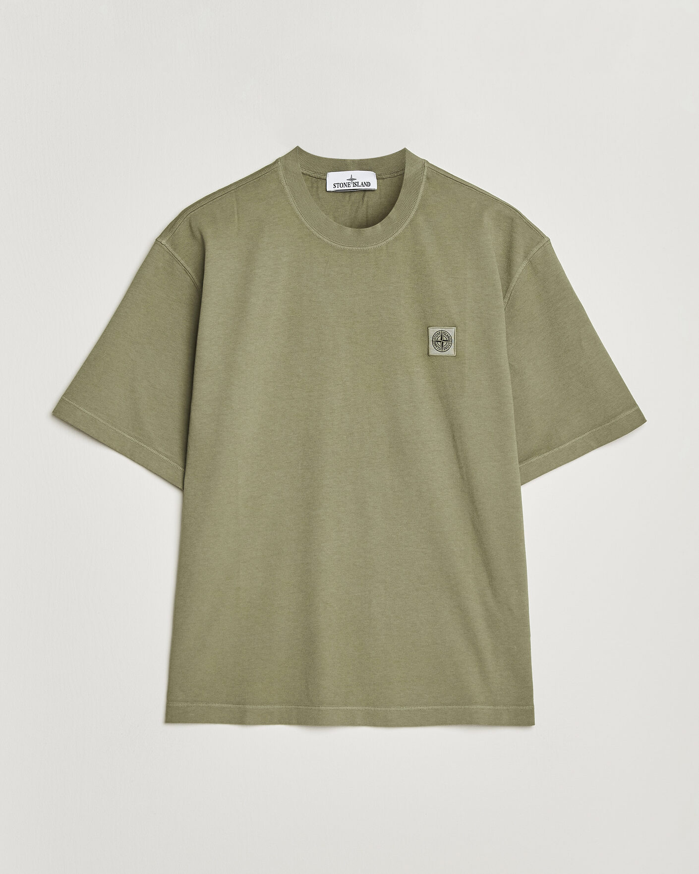 Men | T-Shirts | Stone Island | Combed Organic Cotton T-Shirt Miltary Green