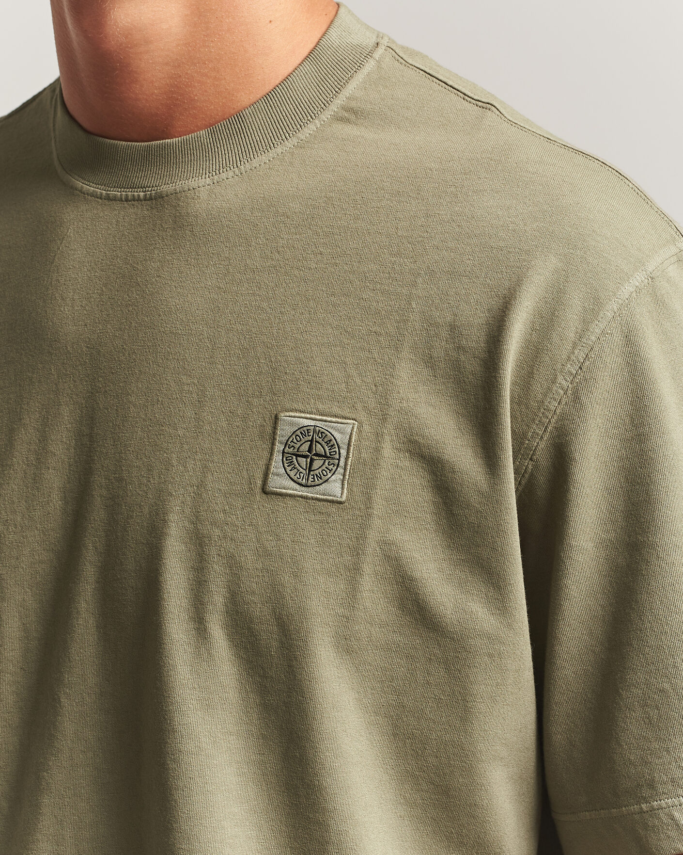 Men | T-Shirts | Stone Island | Combed Organic Cotton T-Shirt Miltary Green