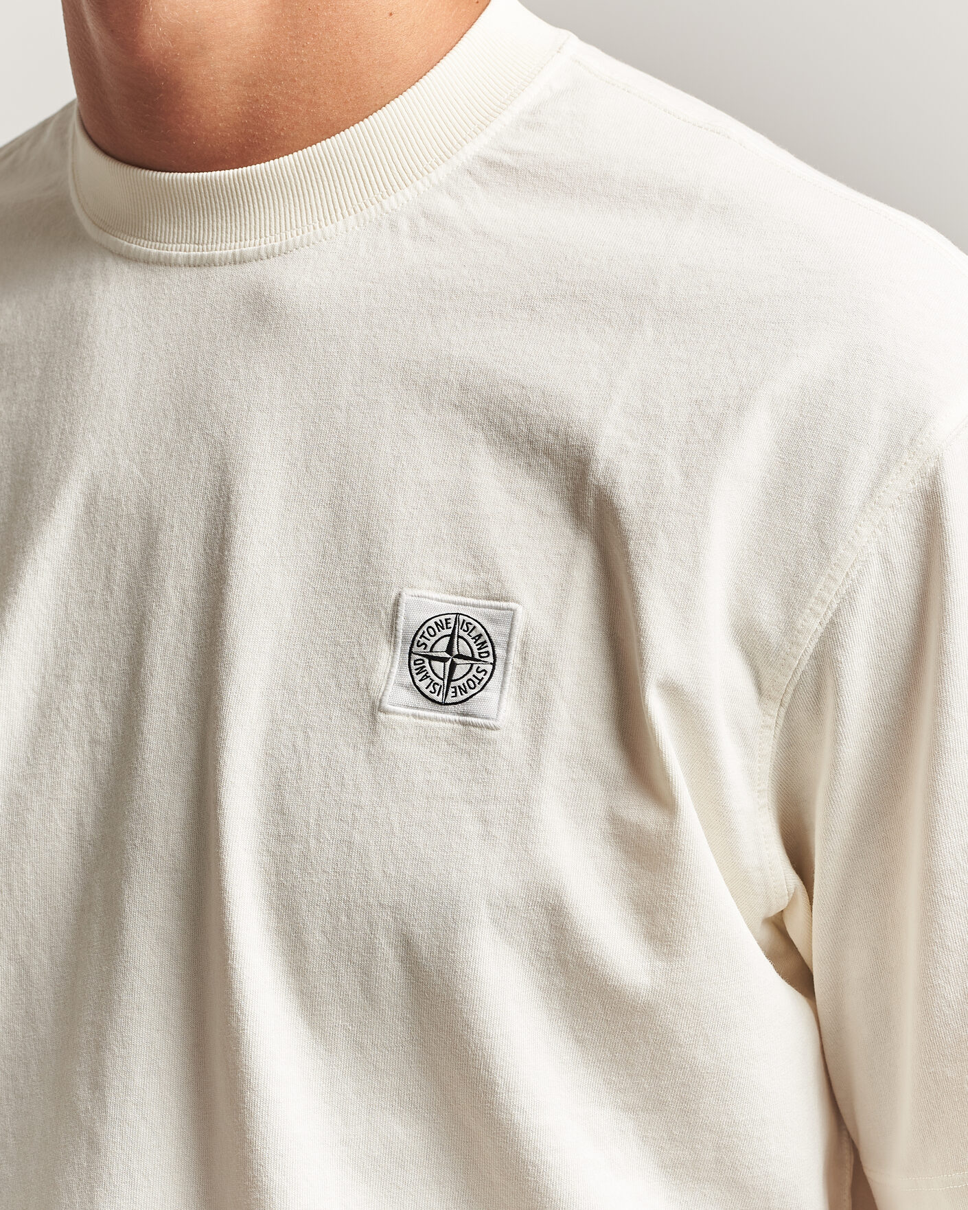 Men | T-Shirts | Stone Island | Combed Organic Cotton T-Shirt Ivory