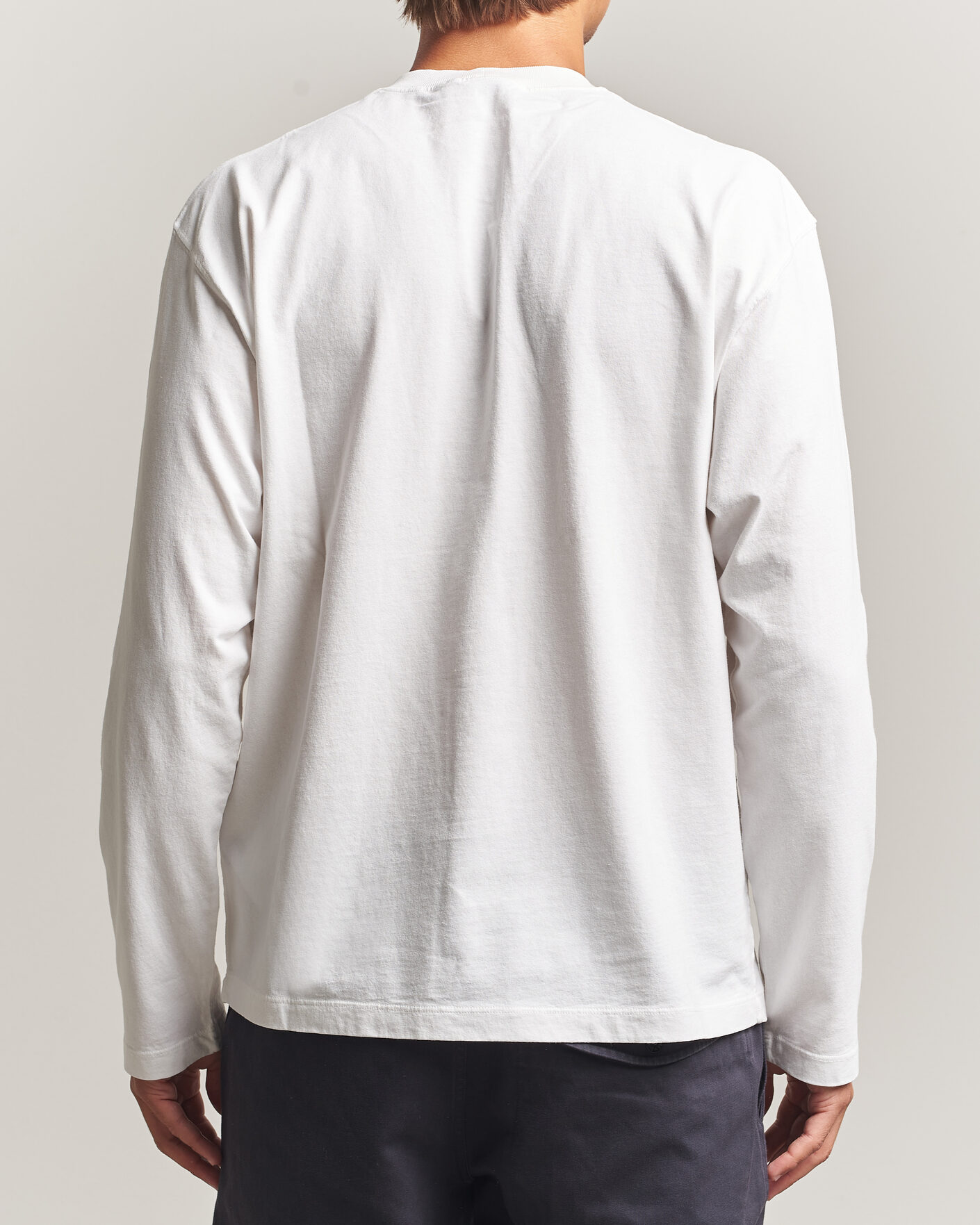 Men | T-Shirts | Stone Island | Organic Cotton Jersey Long Sleeve T-Shirt White