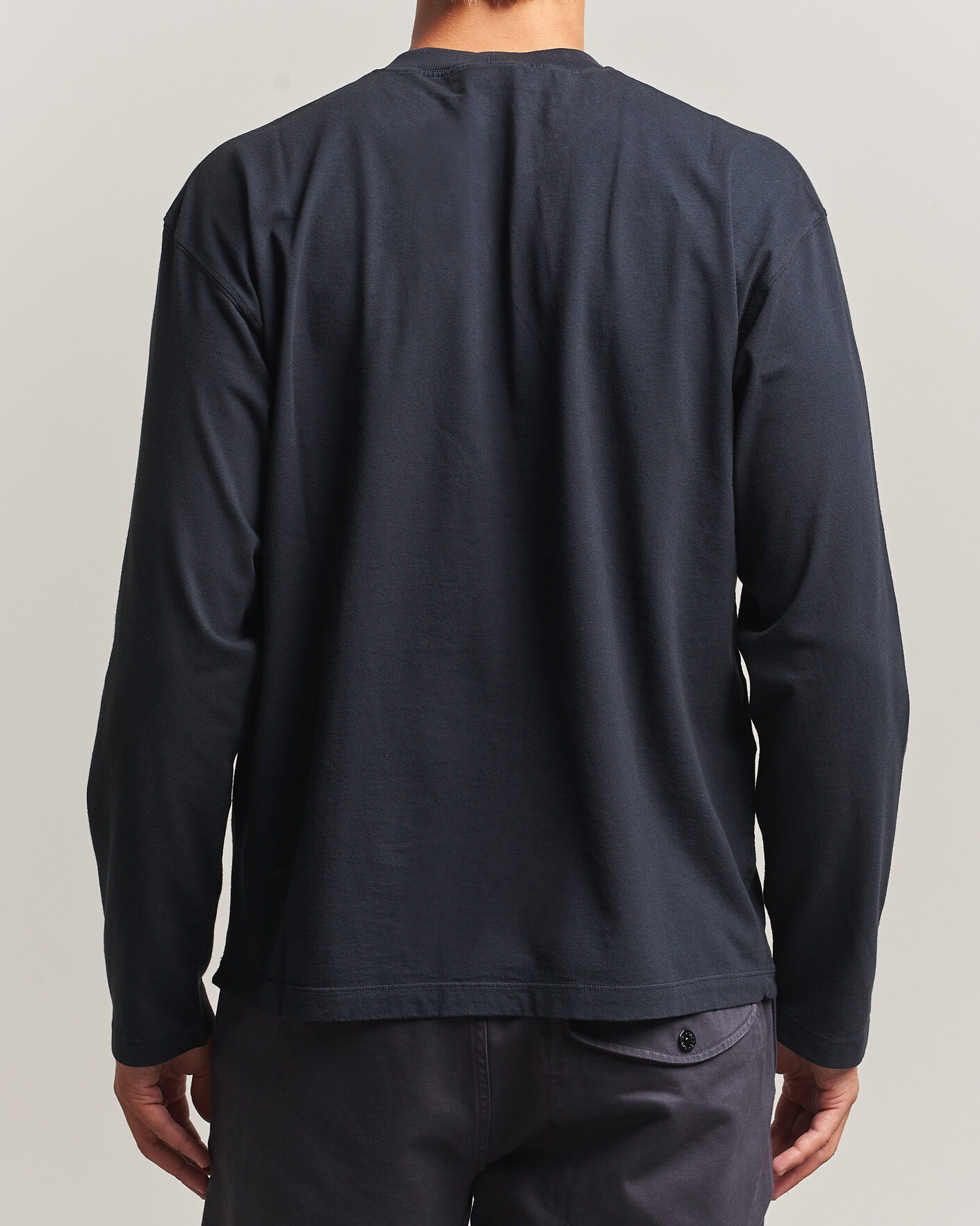 Men | T-Shirts | Stone Island | Organic Cotton Jersey Long Sleeve T-Shirt Navy Blue