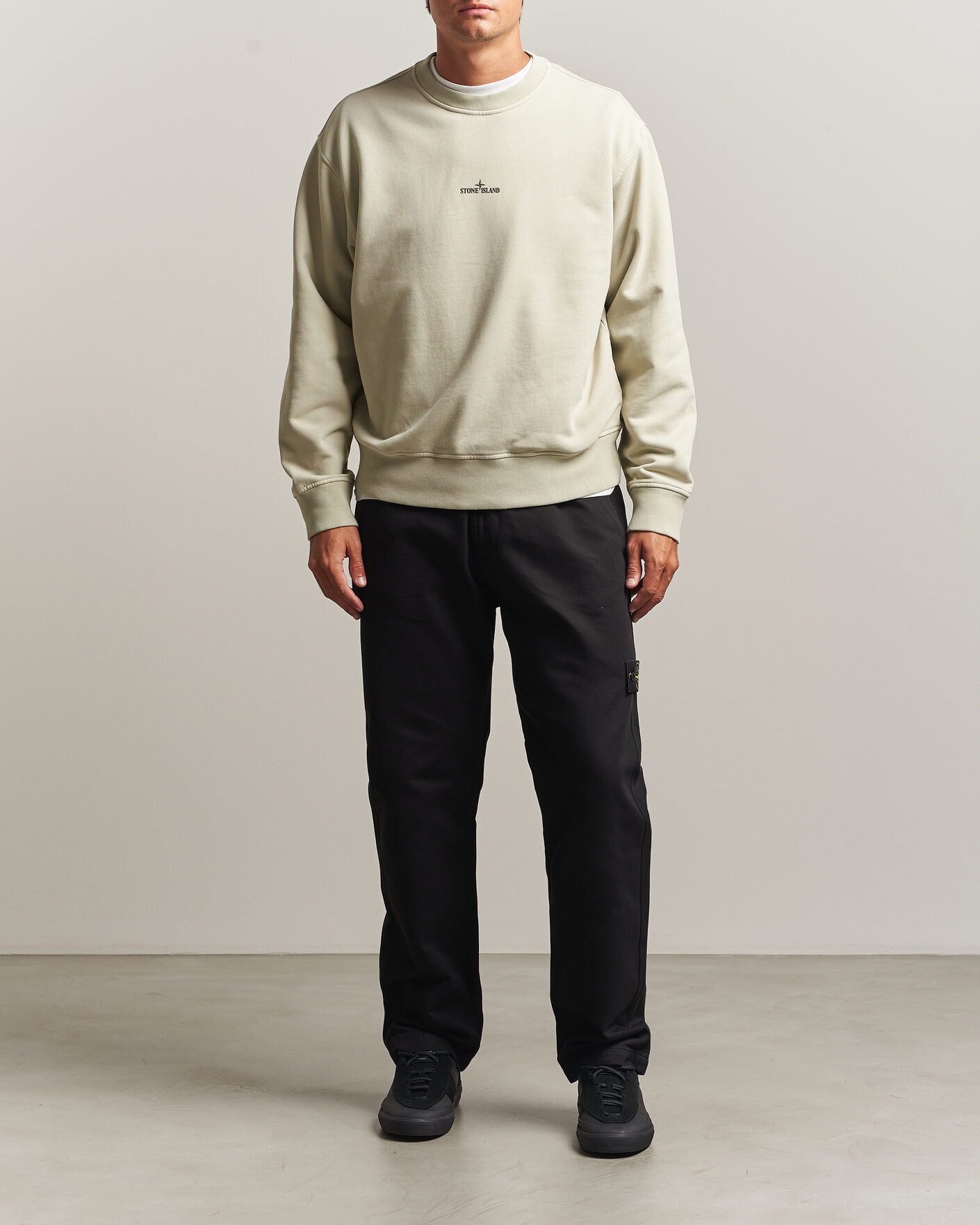Men | Trousers | Stone Island | Dense Cotton Twill Pants Black