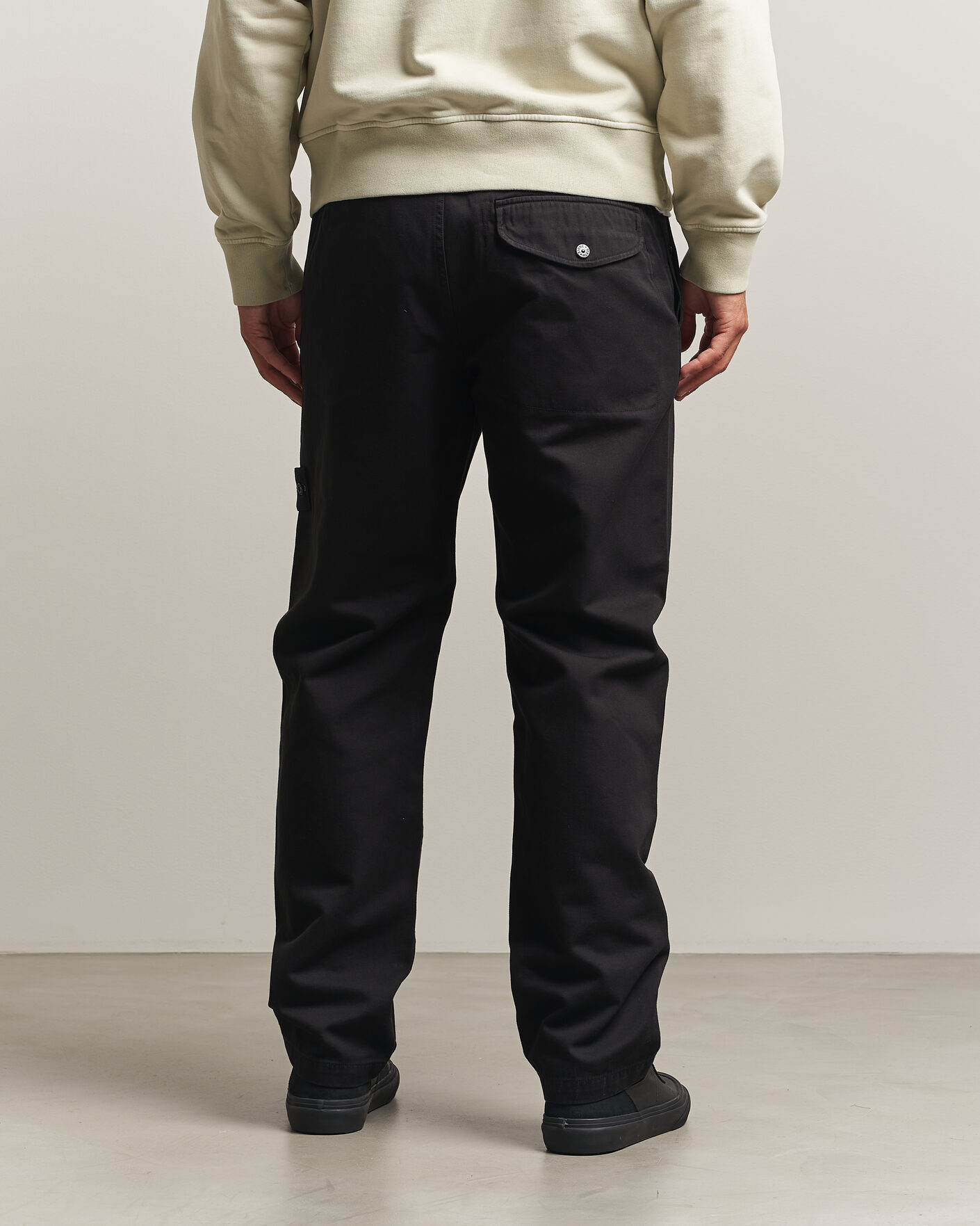 Men | Trousers | Stone Island | Dense Cotton Twill Pants Black
