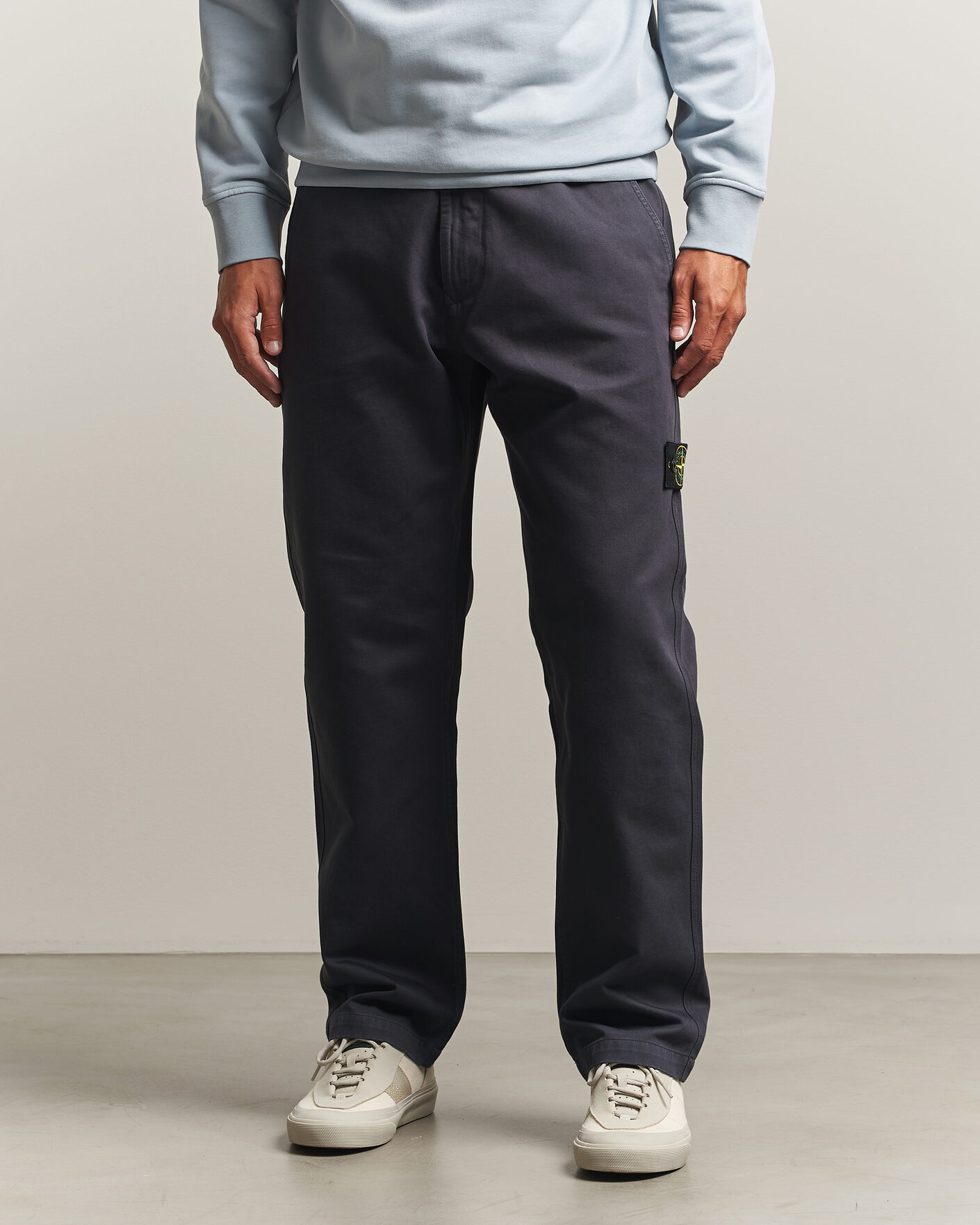 Men | Trousers | Stone Island | Dense Cotton Twill Pants Blue Navy
