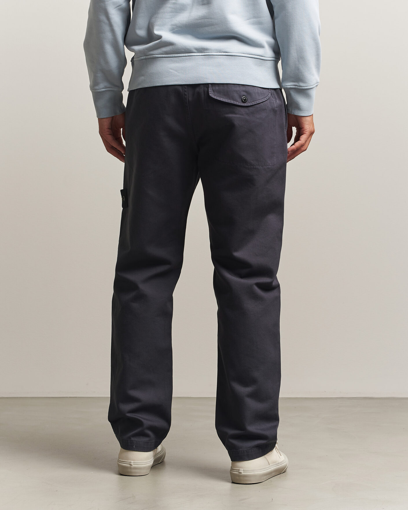 Men | Trousers | Stone Island | Dense Cotton Twill Pants Blue Navy