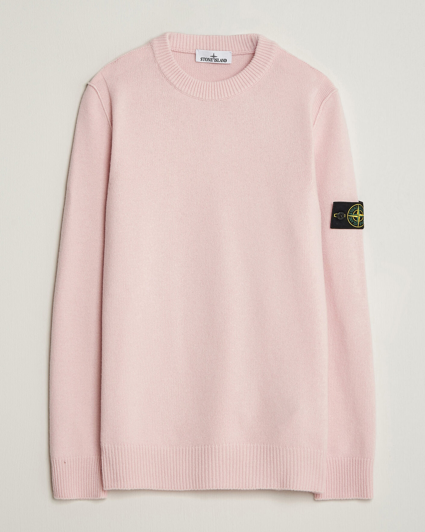 Men | Sweaters & Knitwear | Stone Island | Knitted Lambswool Crew Neck Antique Rose