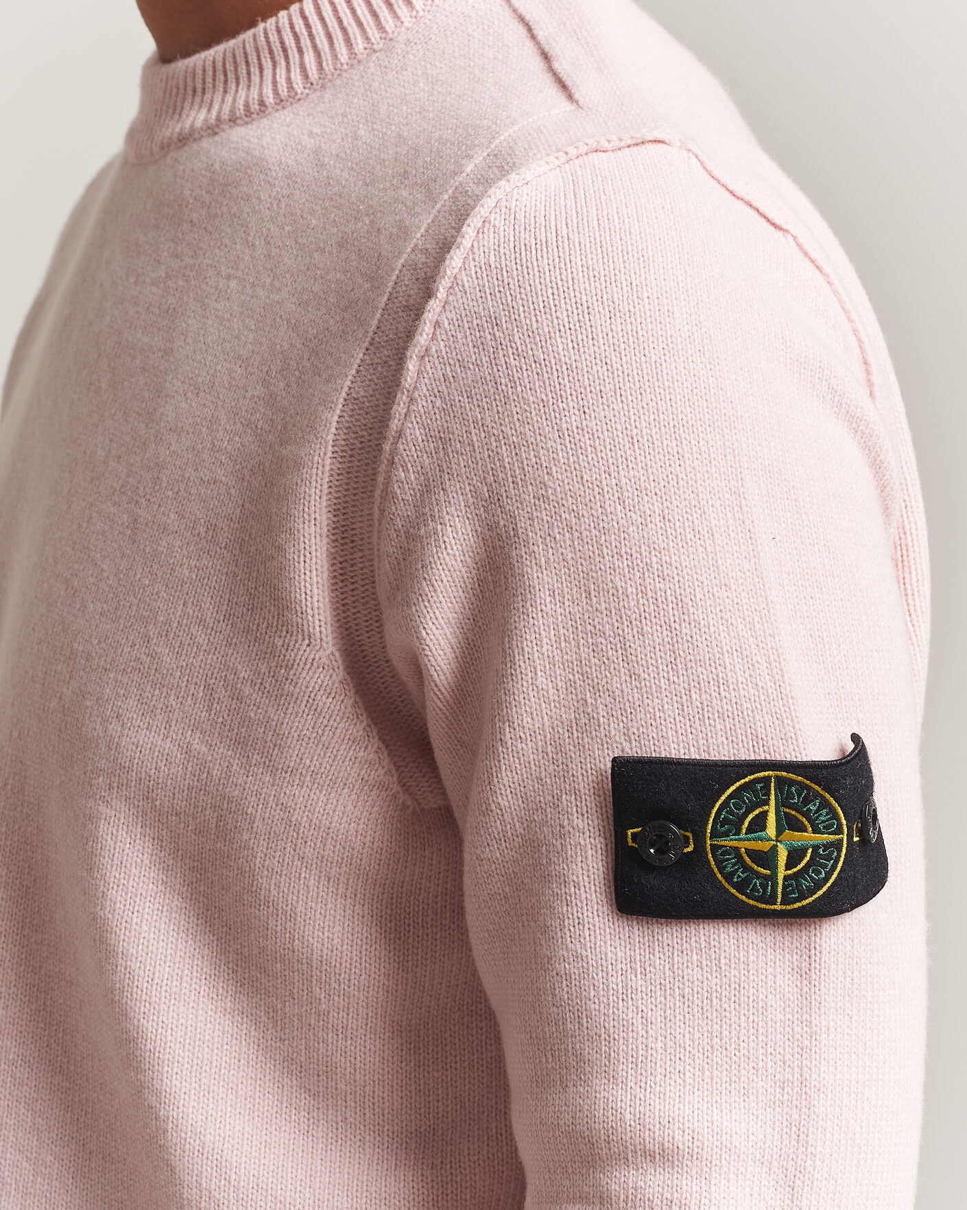 Men | Sweaters & Knitwear | Stone Island | Knitted Lambswool Crew Neck Antique Rose