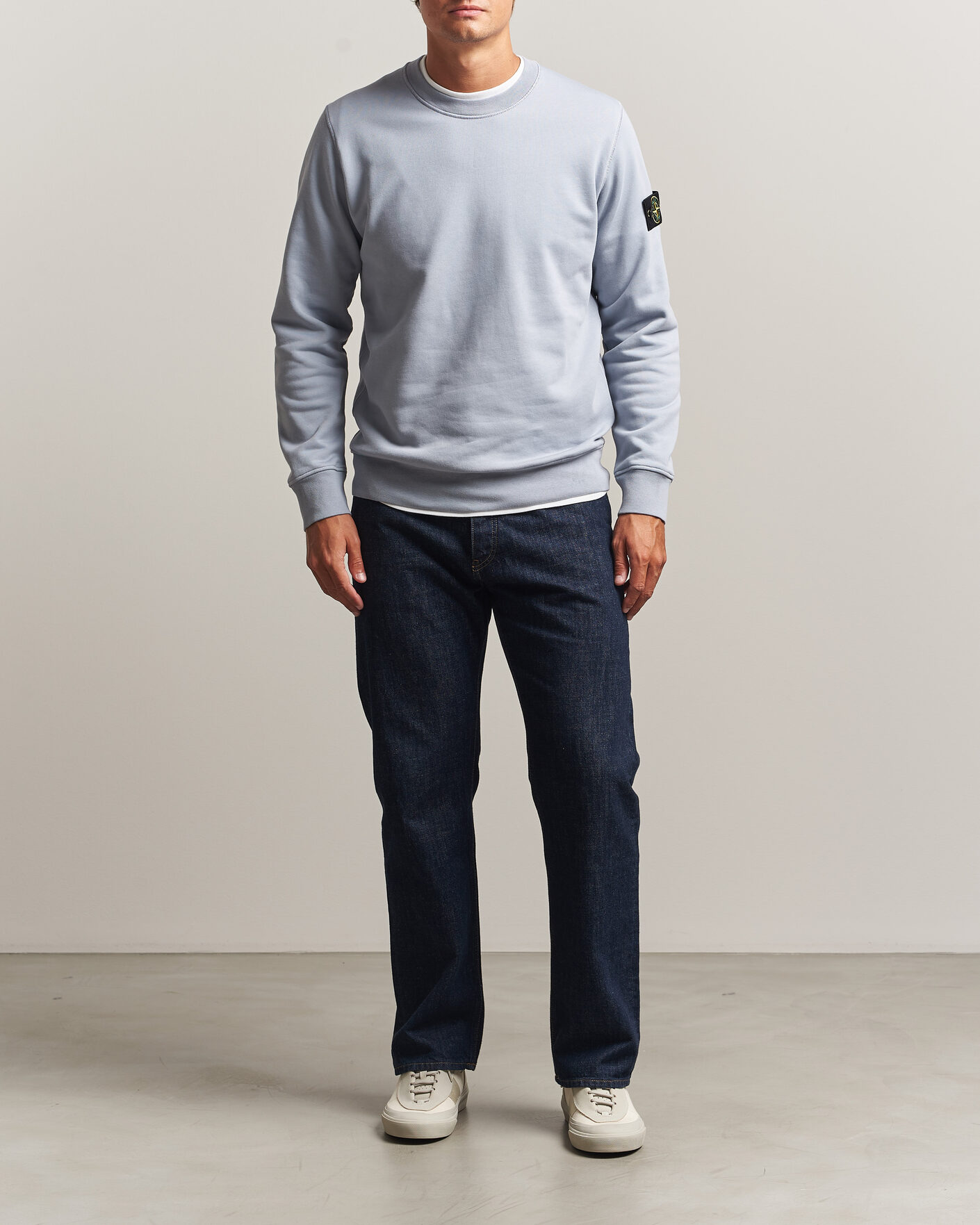 Men | Sweaters & Knitwear | Stone Island | Garment Dyed Fleece Sweatshirt Ash Grey