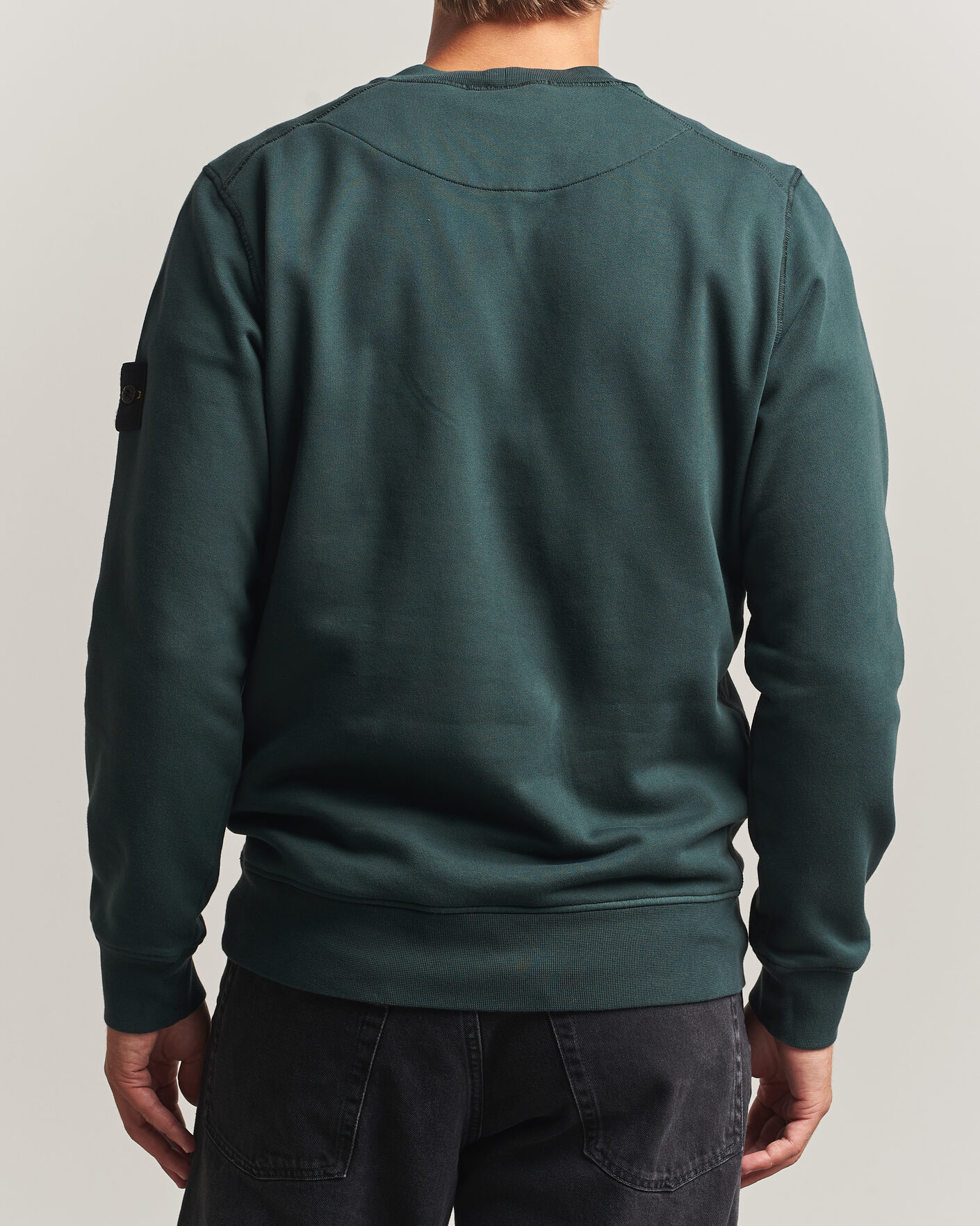 Men | Sweaters & Knitwear | Stone Island | Garment Dyed Fleece Sweatshirt Dark Green