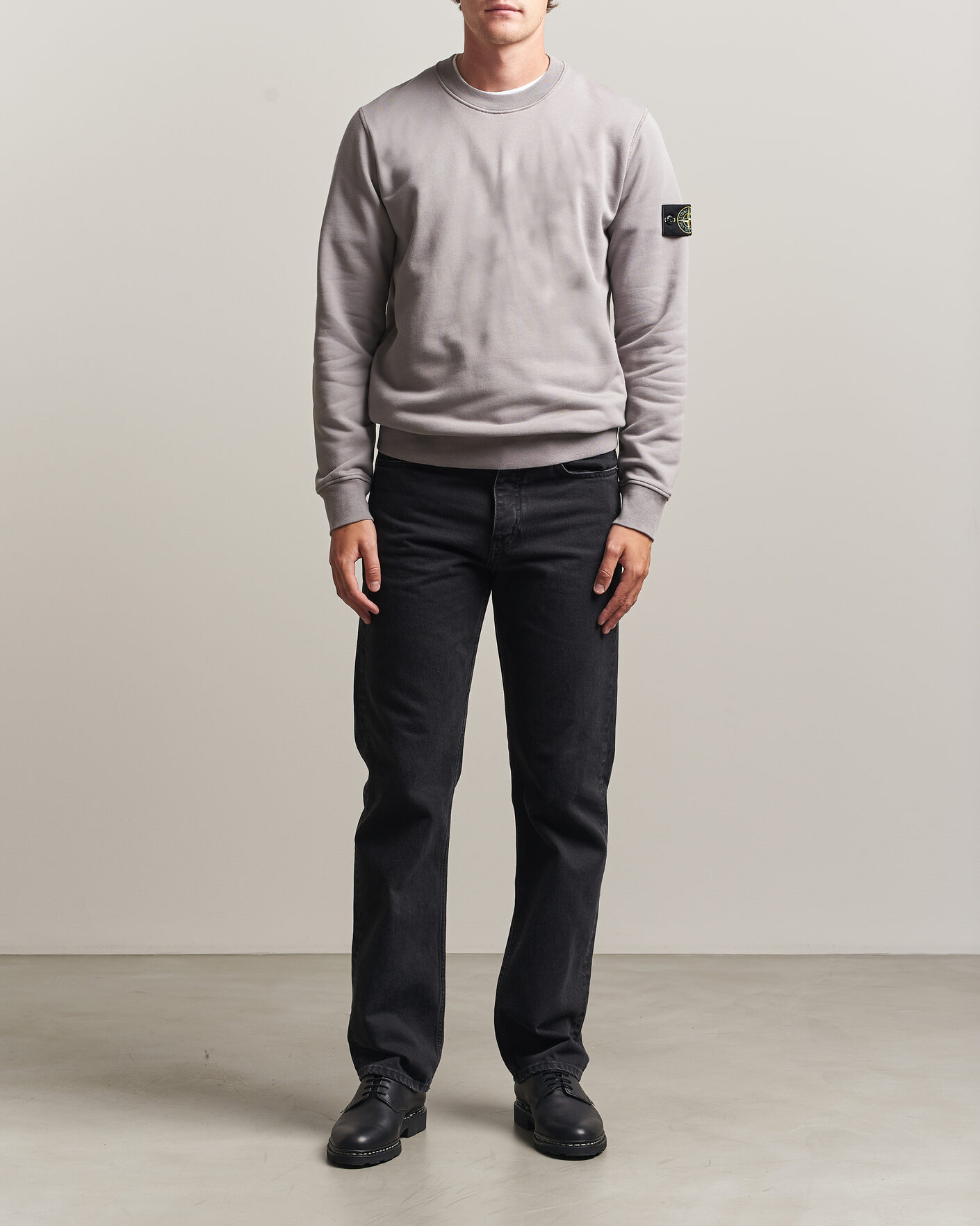 Men | Sweaters & Knitwear | Stone Island | Garment Dyed Fleece Sweatshirt Grey