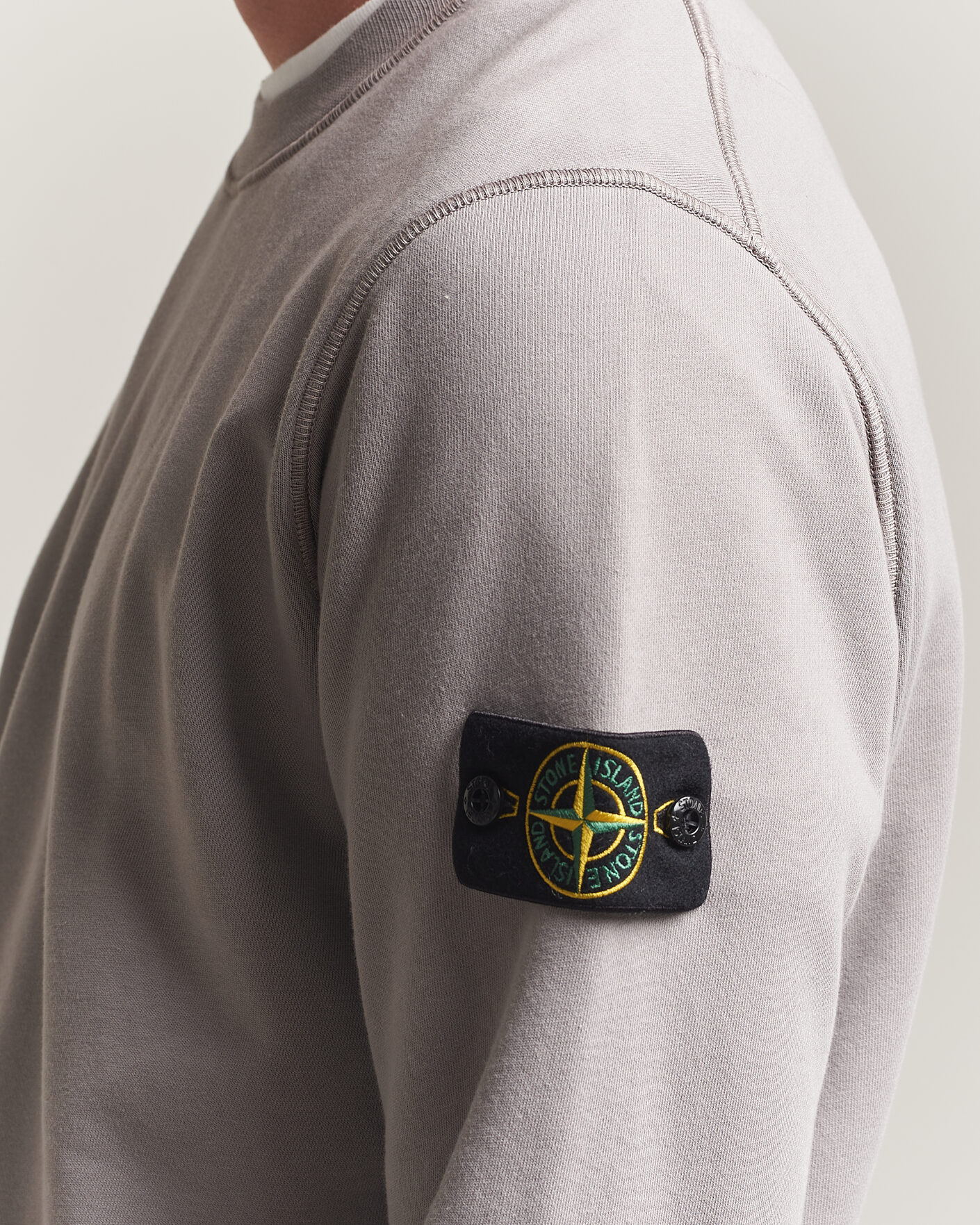 Men | Sweaters & Knitwear | Stone Island | Garment Dyed Fleece Sweatshirt Grey