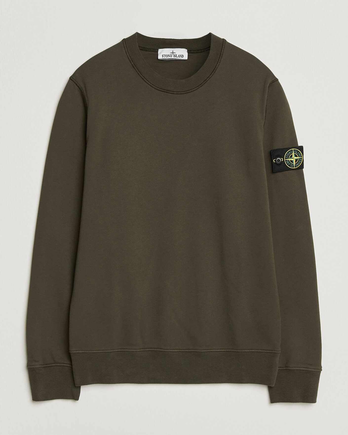 Men | Sweaters & Knitwear | Stone Island | Garment Dyed Fleece Sweatshirt Coal Grey