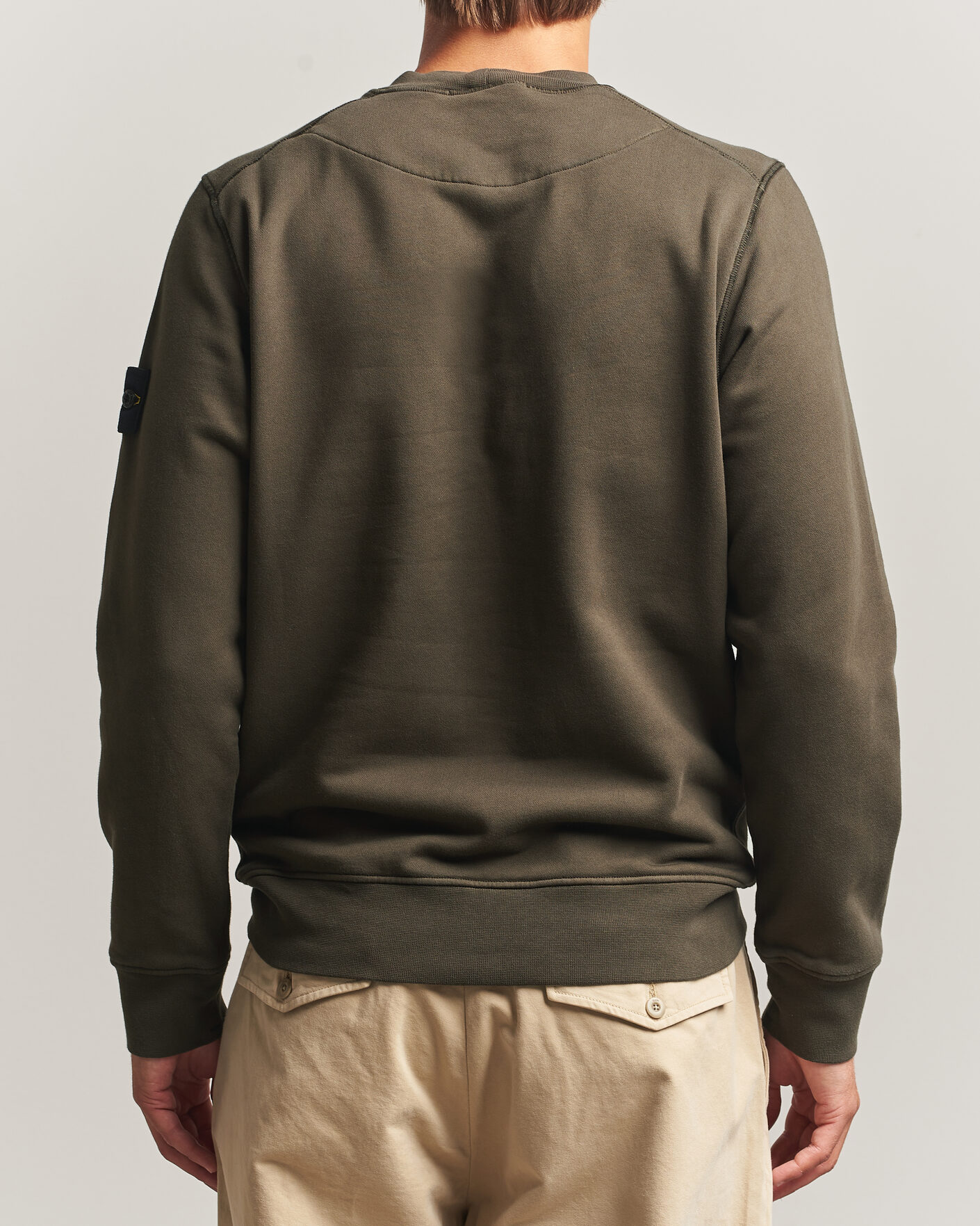 Men | Sweaters & Knitwear | Stone Island | Garment Dyed Fleece Sweatshirt Coal Grey