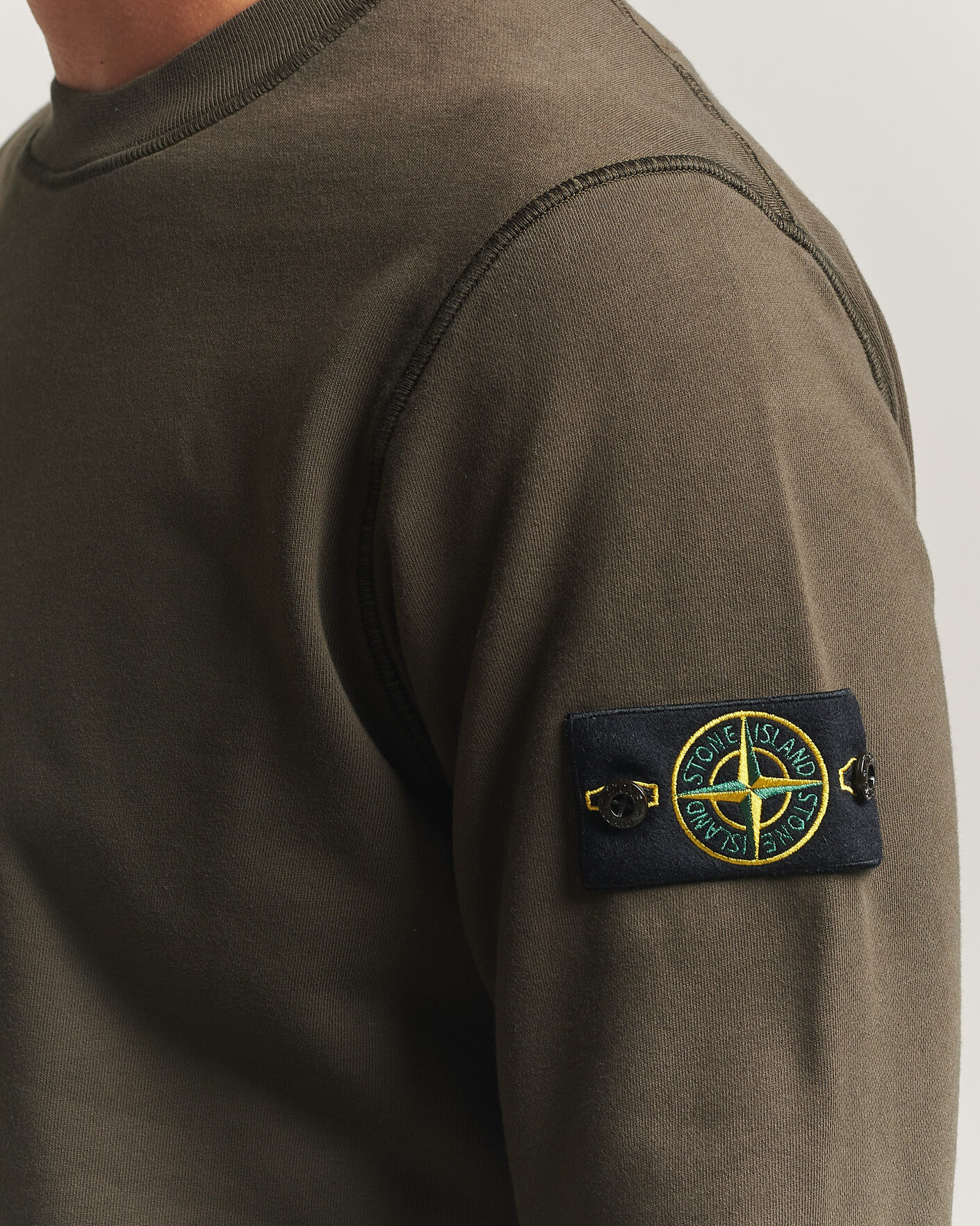 Men | Sweaters & Knitwear | Stone Island | Garment Dyed Fleece Sweatshirt Coal Grey