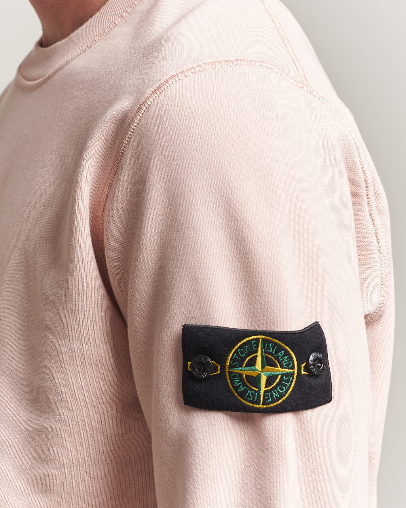 Men | Sweaters & Knitwear | Stone Island | Garment Dyed Fleece Sweatshirt Antique Rose